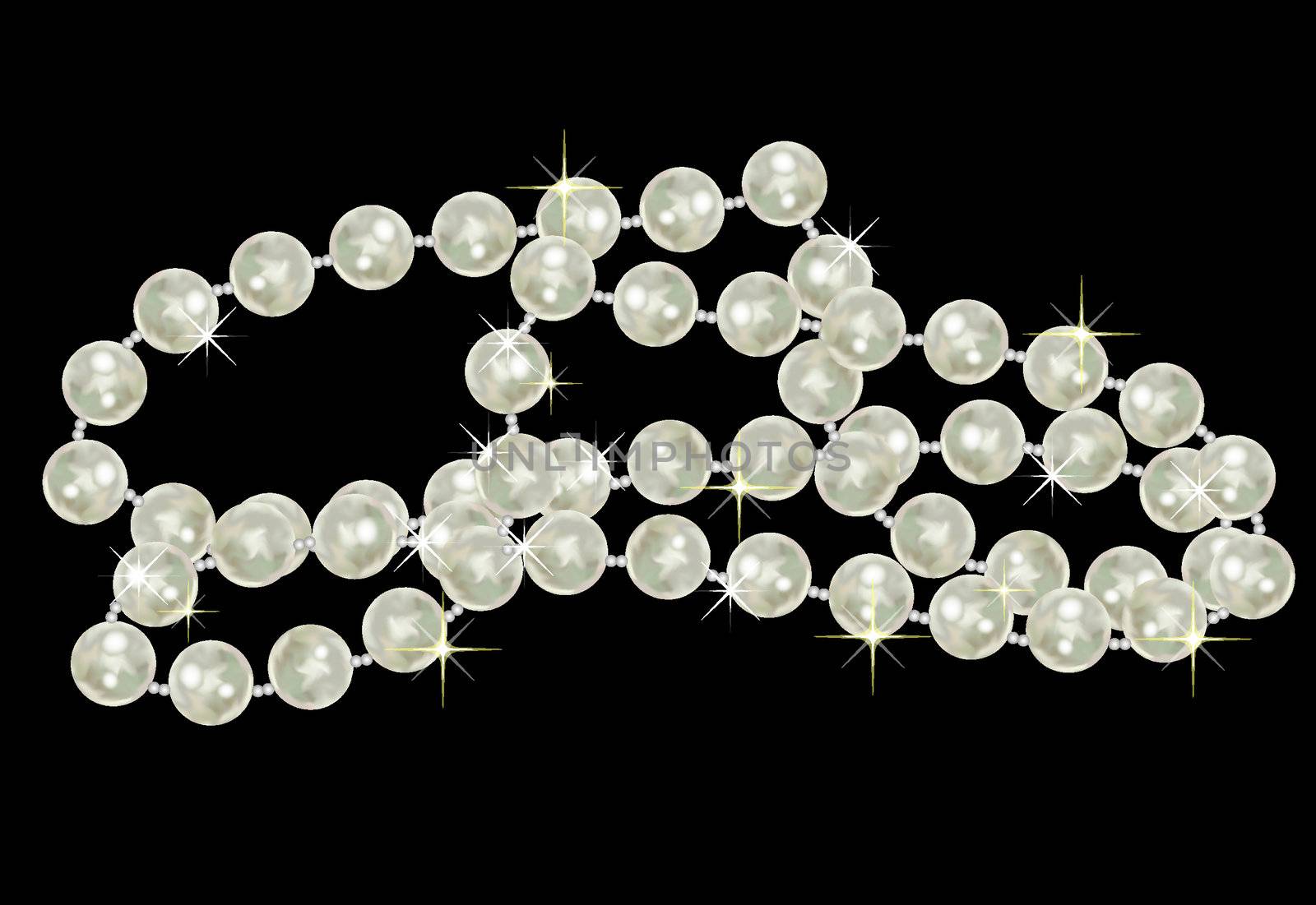 illustration of a pearl necklace