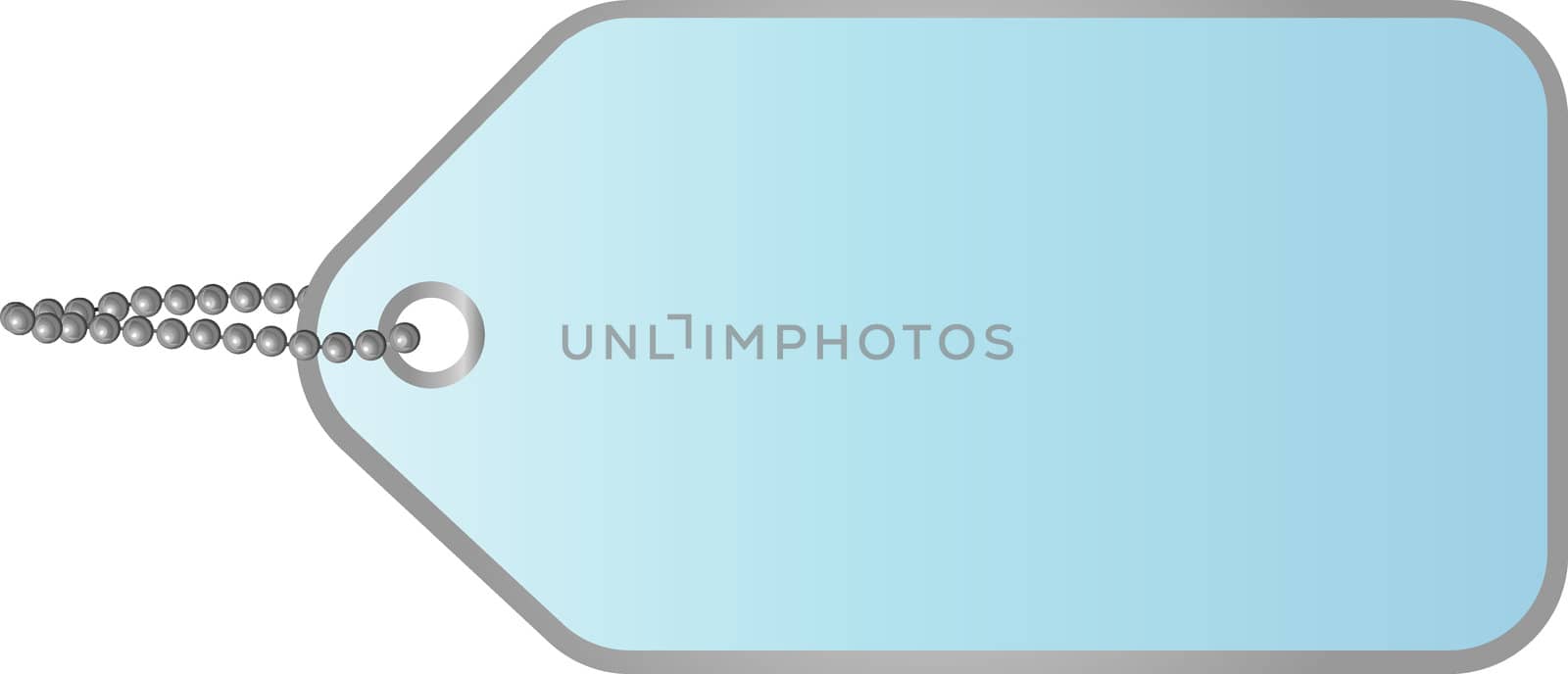 illustration of a blank blue cardboard tag