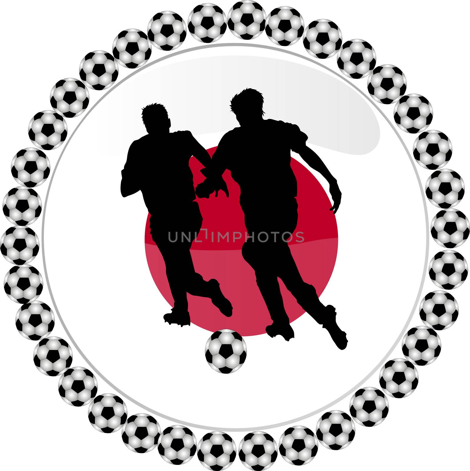 soccer button japan by peromarketing