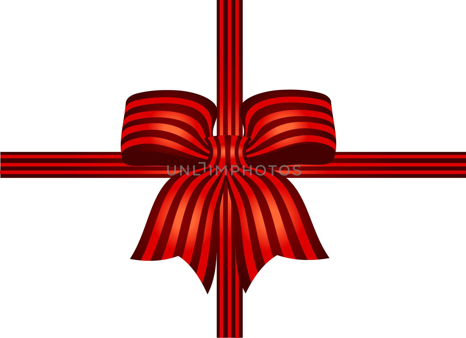dark red ribbon with red stripes by peromarketing