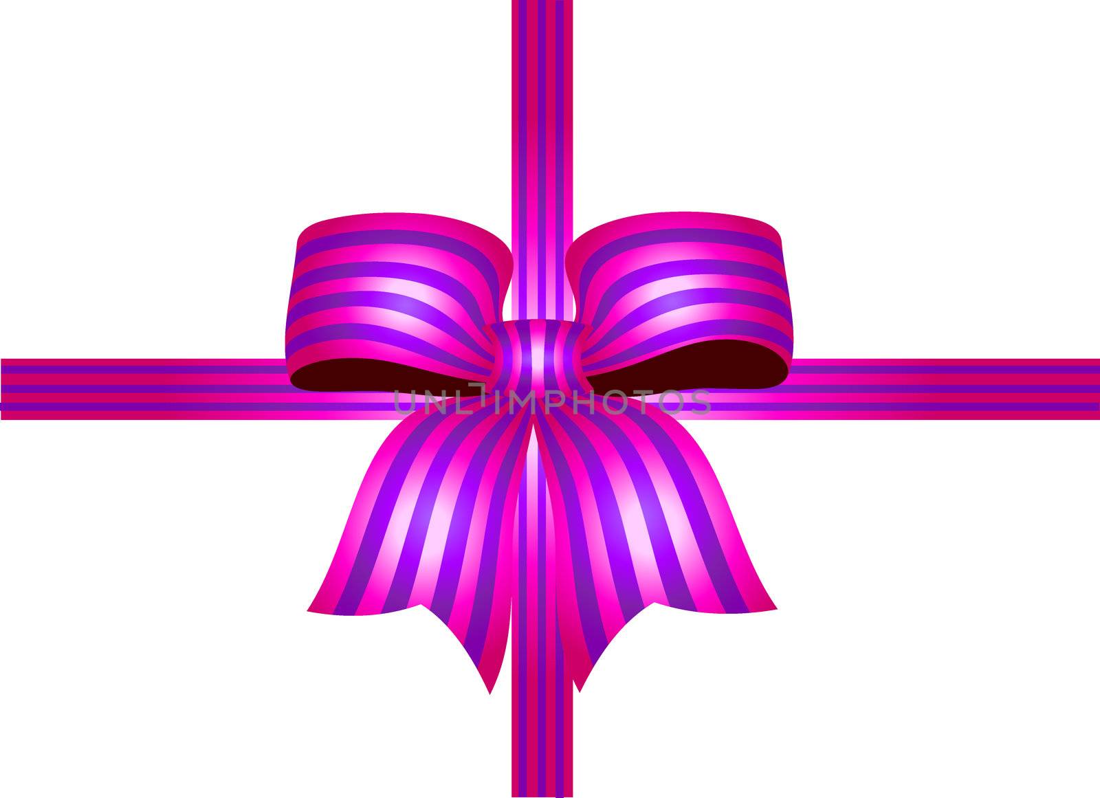 pink ribbon with purple stripes by peromarketing