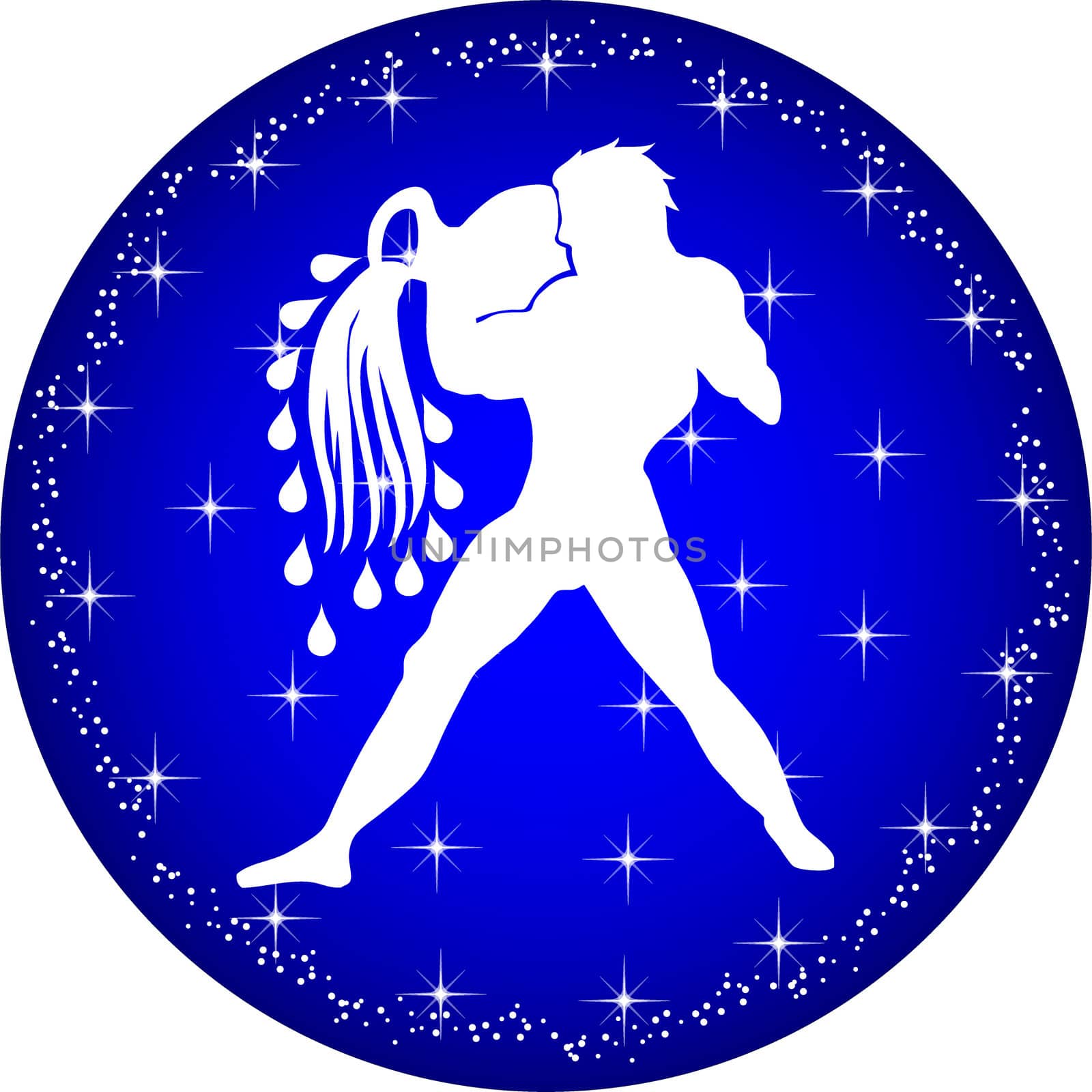 zodiac button aquarius by peromarketing