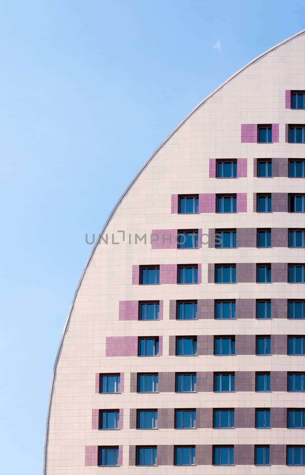 part of new tall building. Moscow, Russia
