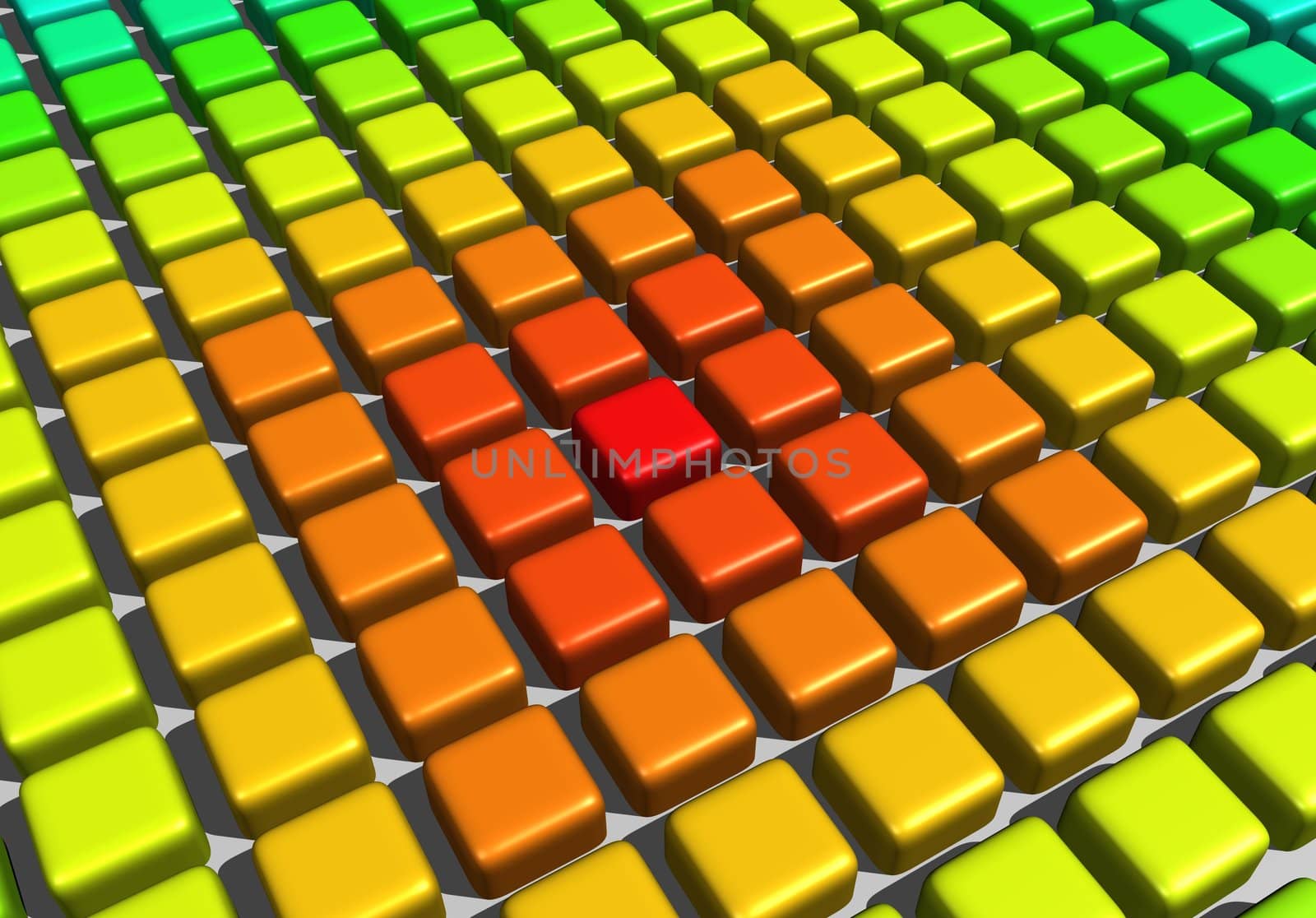abstract angled view of colourful blocks
