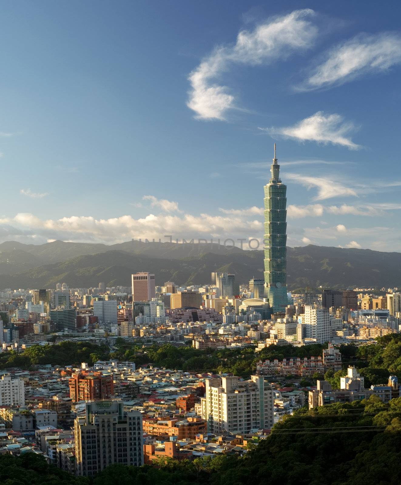 It is a beautiful cityscape in Taipei of Taiwan.