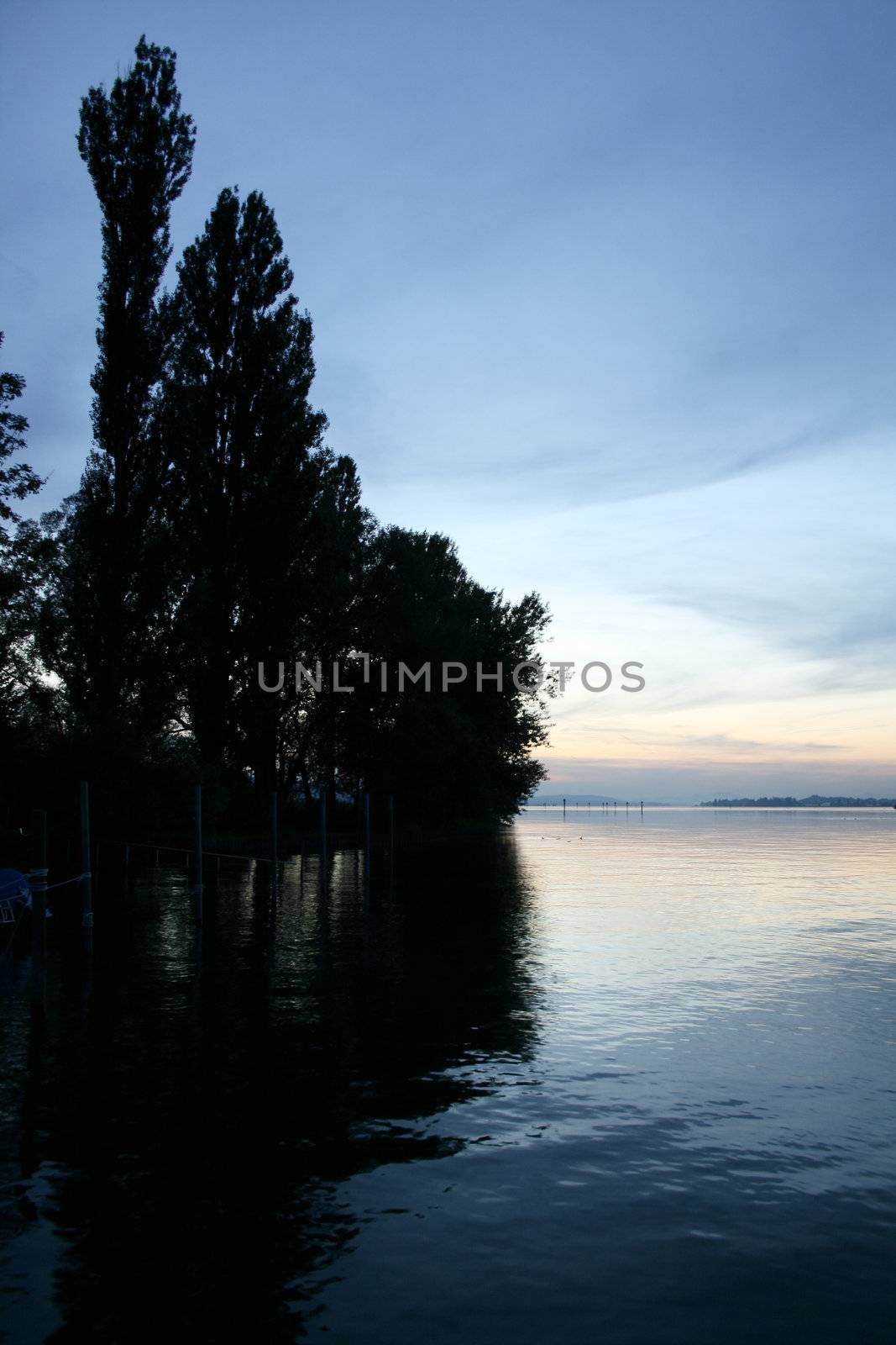 A sunset at the Lake Constance (Bodensee)