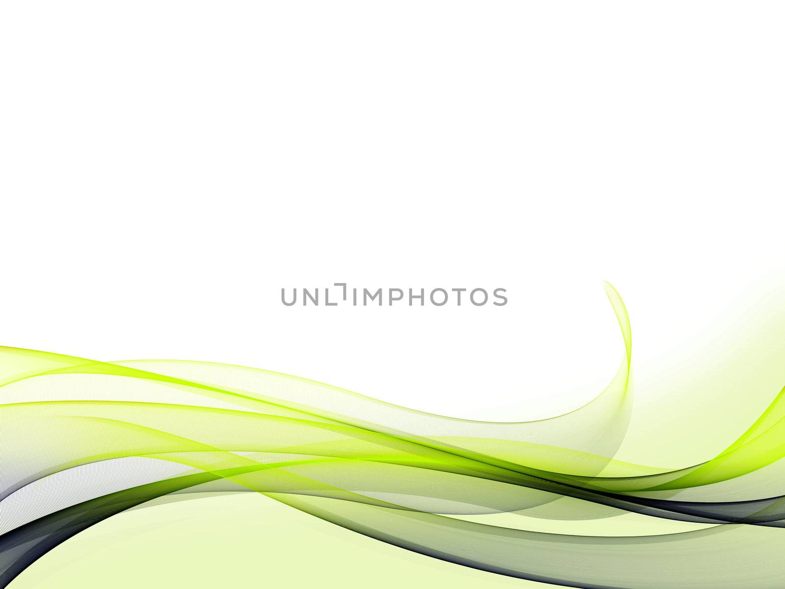 A set of blue/green gradient dynamic waves and lines with light green background on bottom