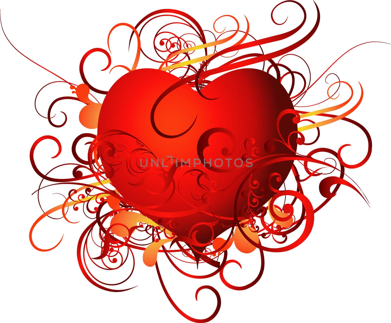 red abstract heart by peromarketing