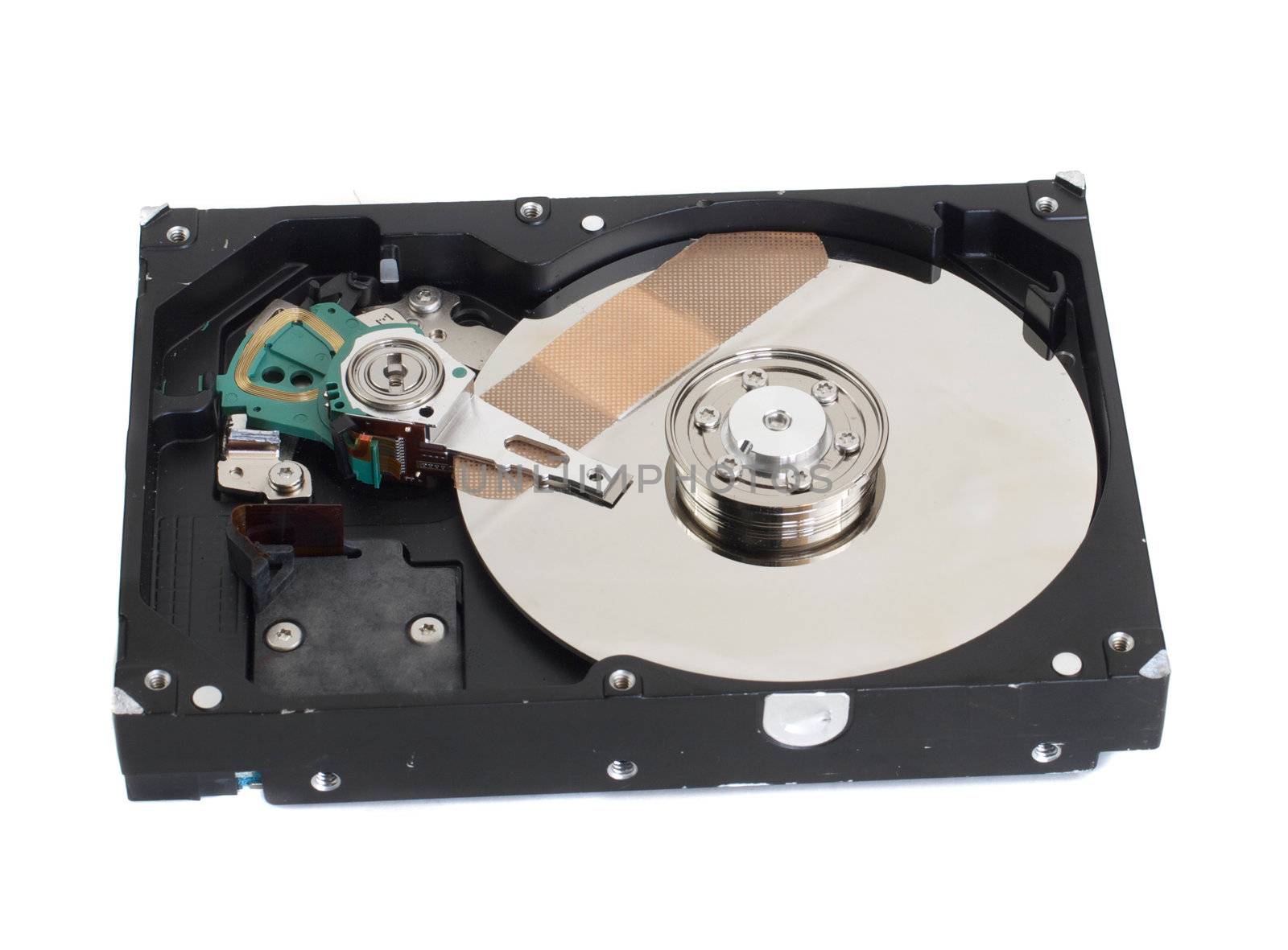 A bandage stuck on to a hard disk drive
