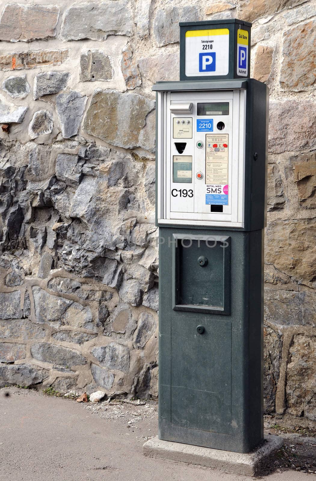 Parking ticket machine located at Akershus festning, Oslo Noreway