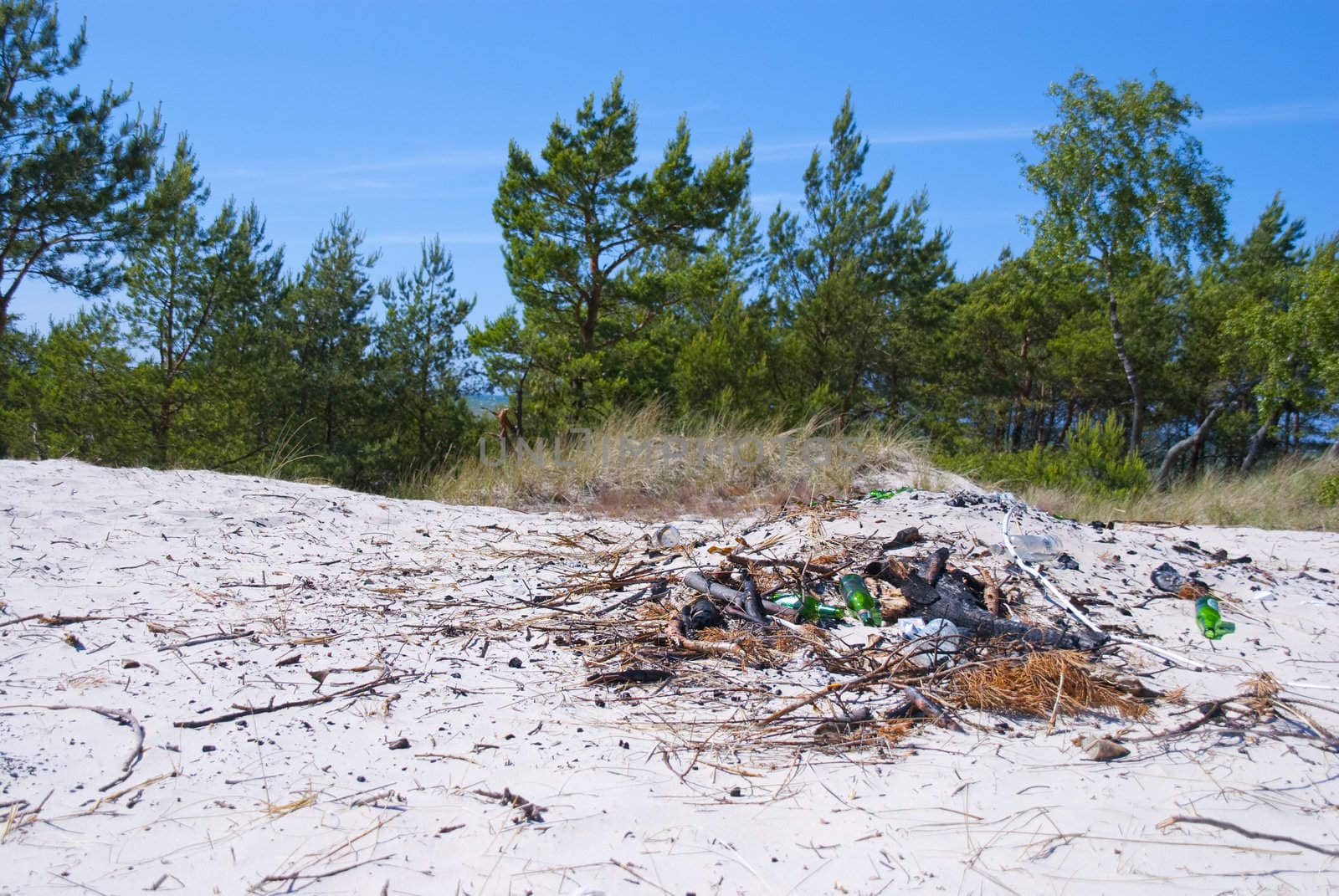 rubbish on the dunes