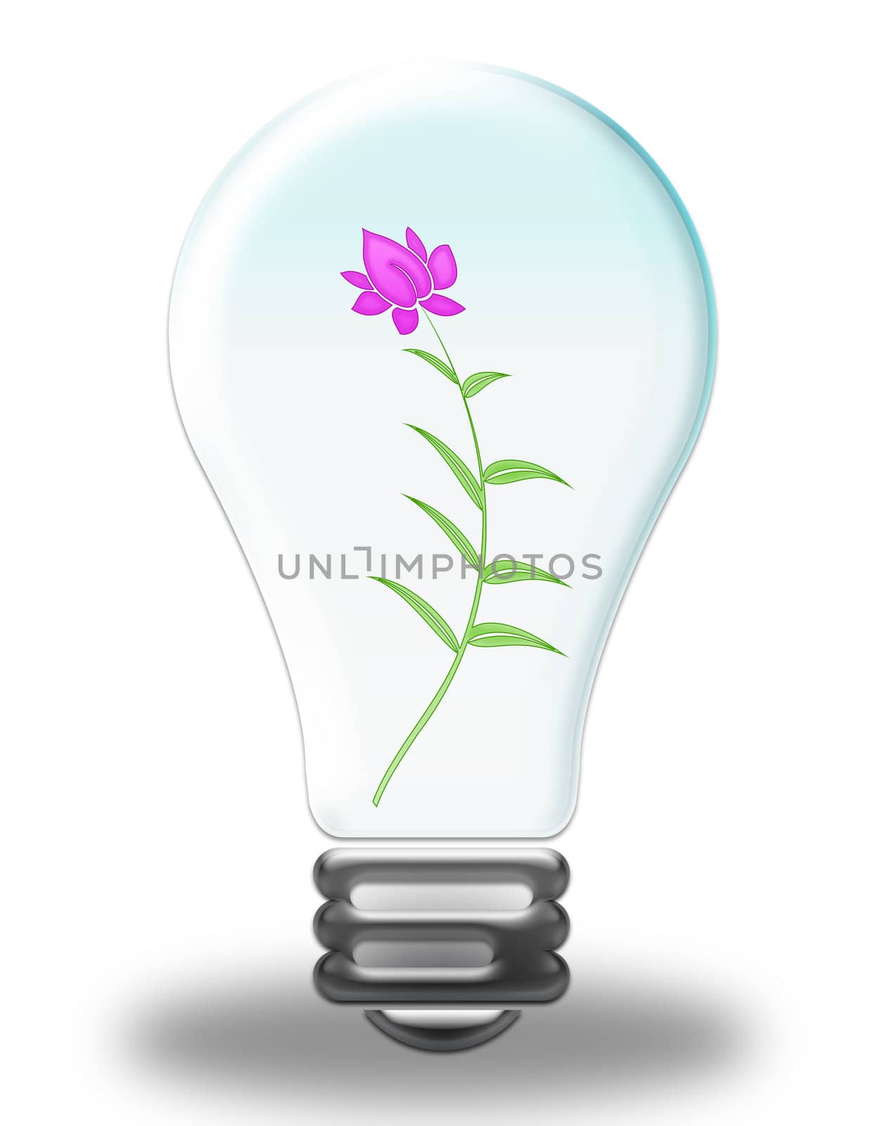 illustration of the concept of ecological lamp
