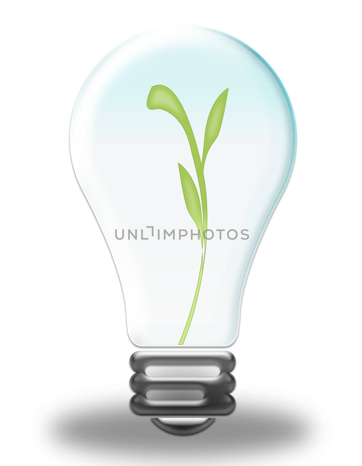 illustration of the concept of ecological lamp
