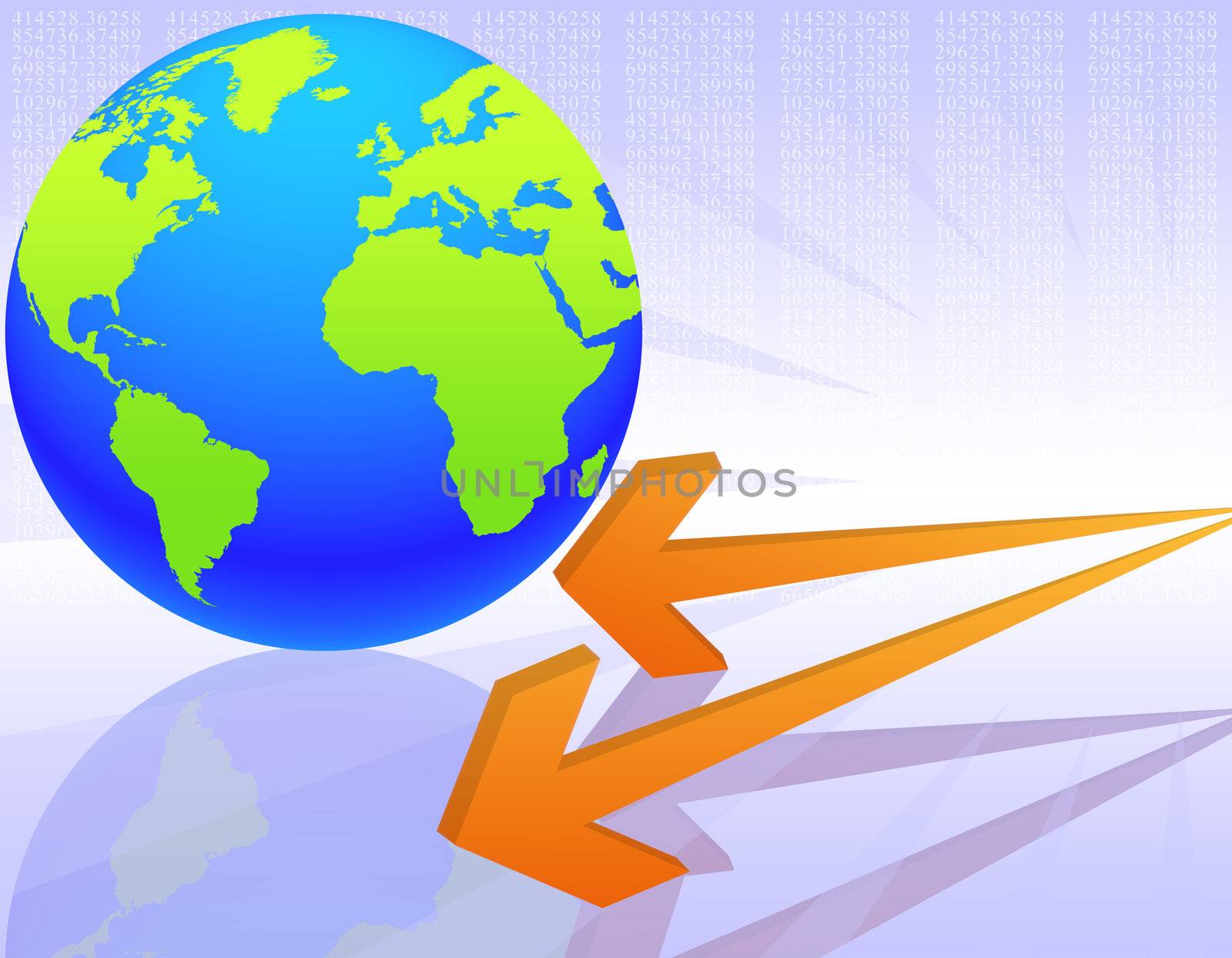 illustration on the concept of evolution of the global economy
