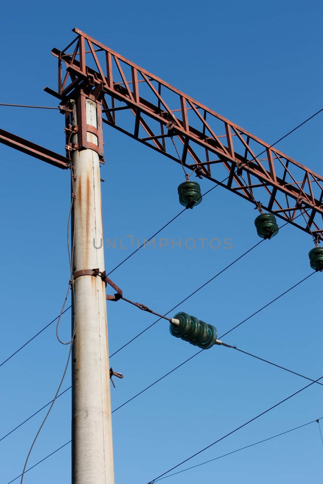 Electric pillar on a railroad line by qiiip