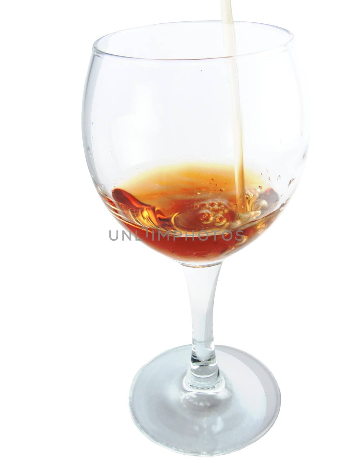 Elegant maelstrom in wineglass