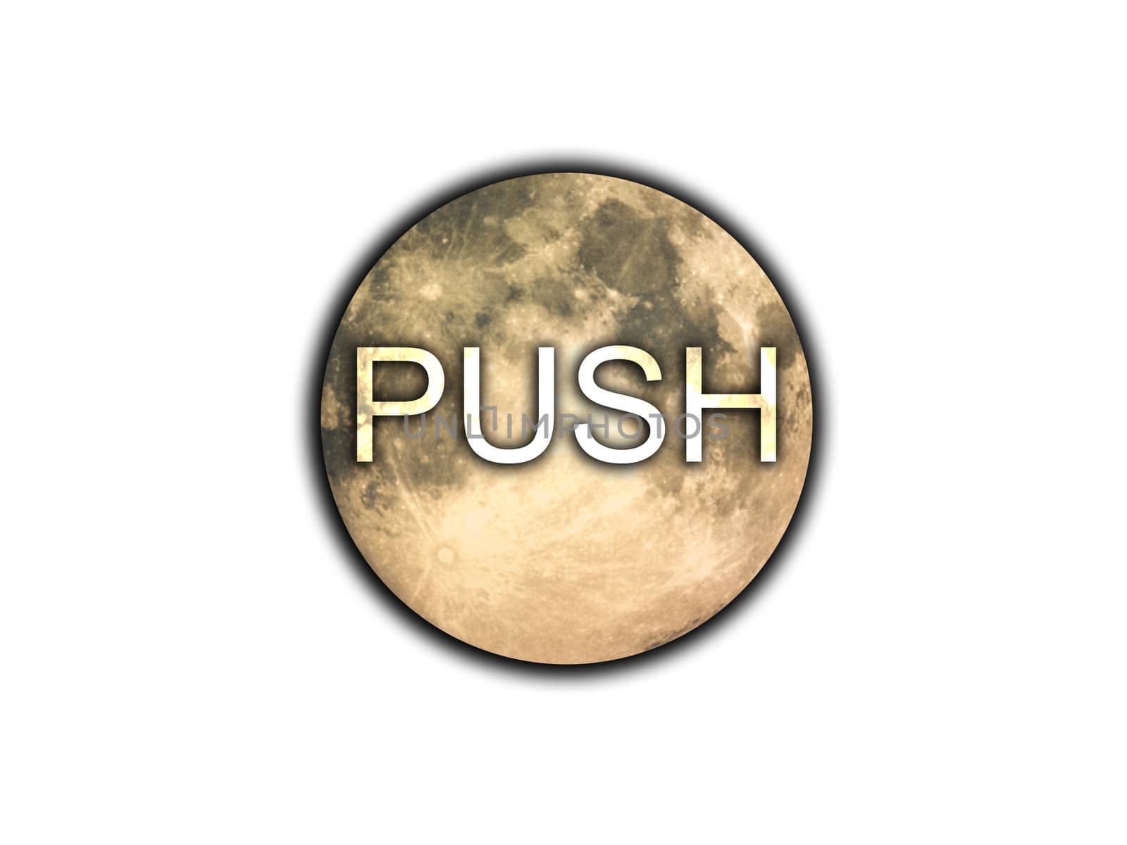 A button that looks like the moon.
