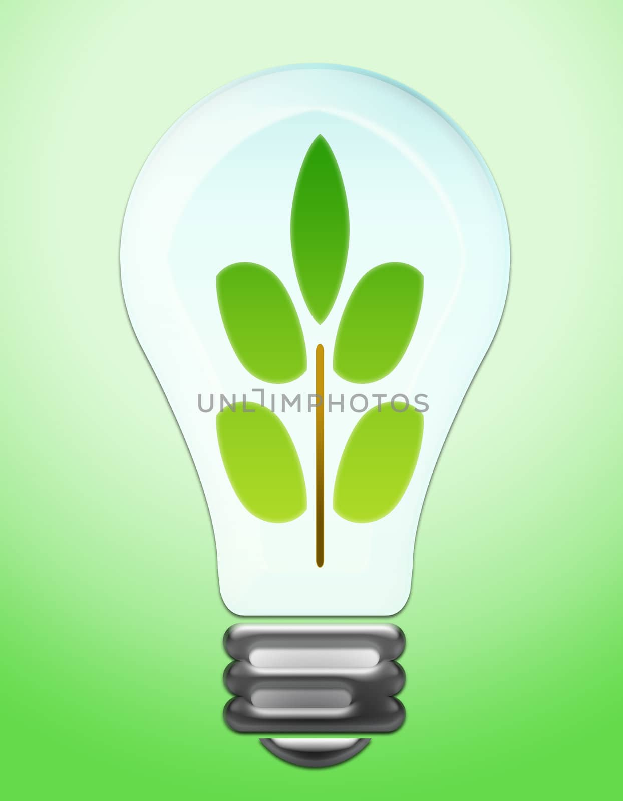 illustration of the concept of ecological lamp