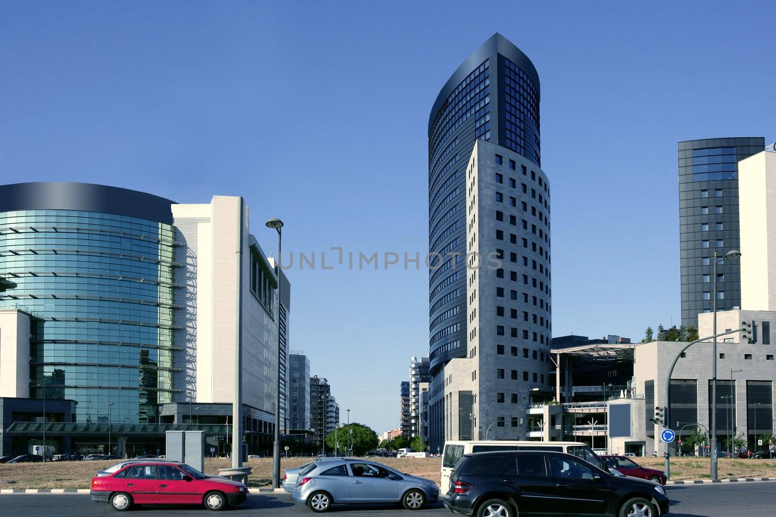 City scape urban scene in Valencia Spain by lunamarina