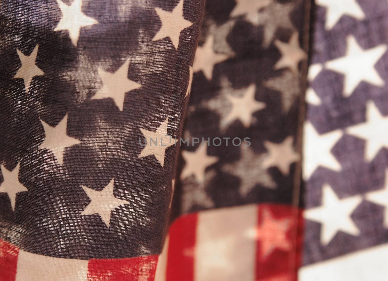 two backlit American flags useful for a background
