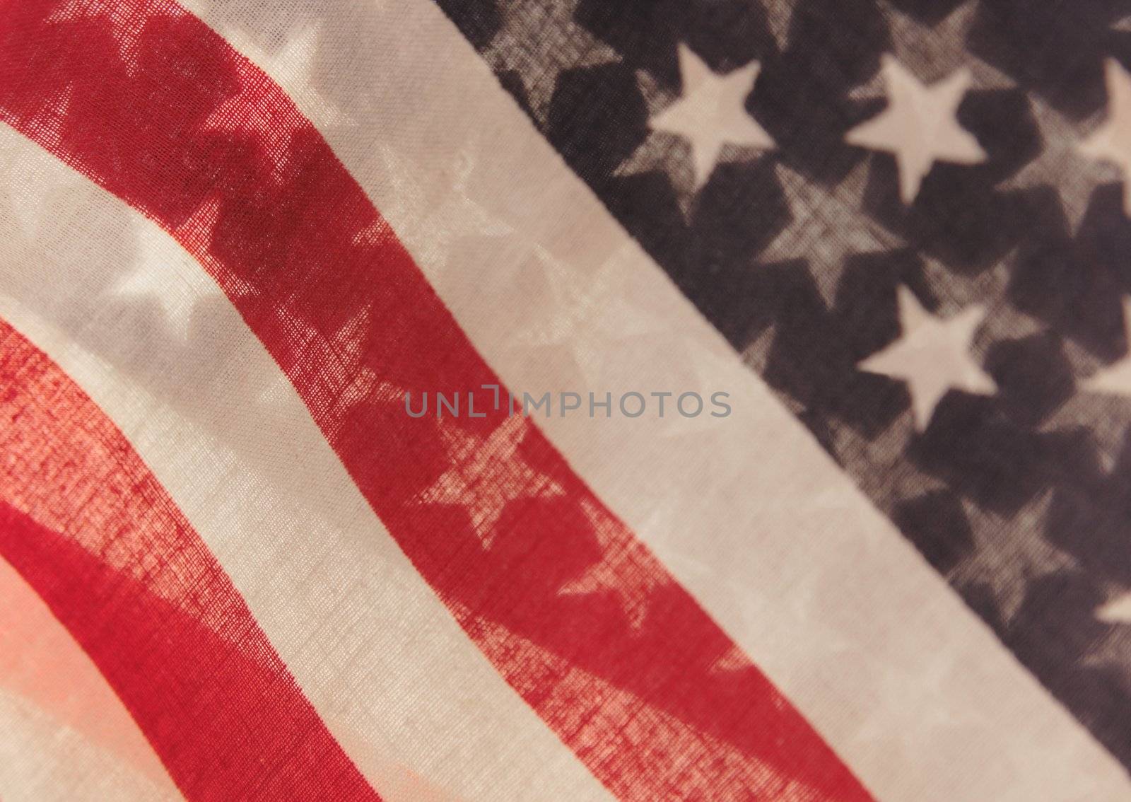 two backlit American flags useful for a background 