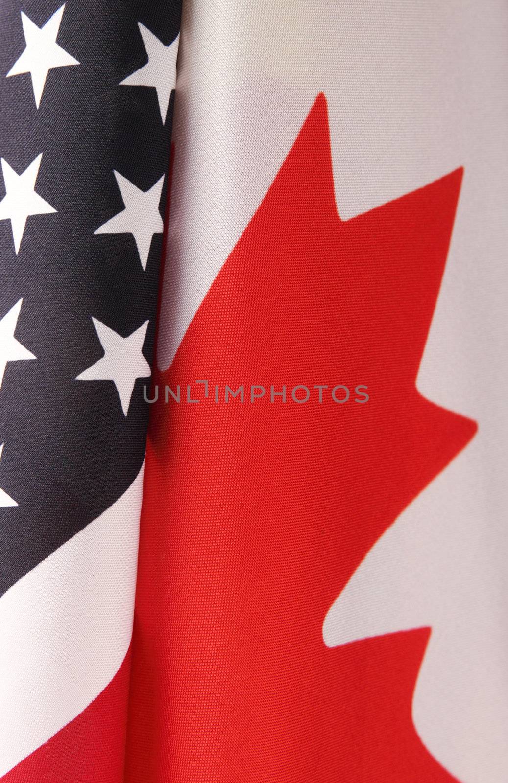 USA and Canada flag portions by nebari