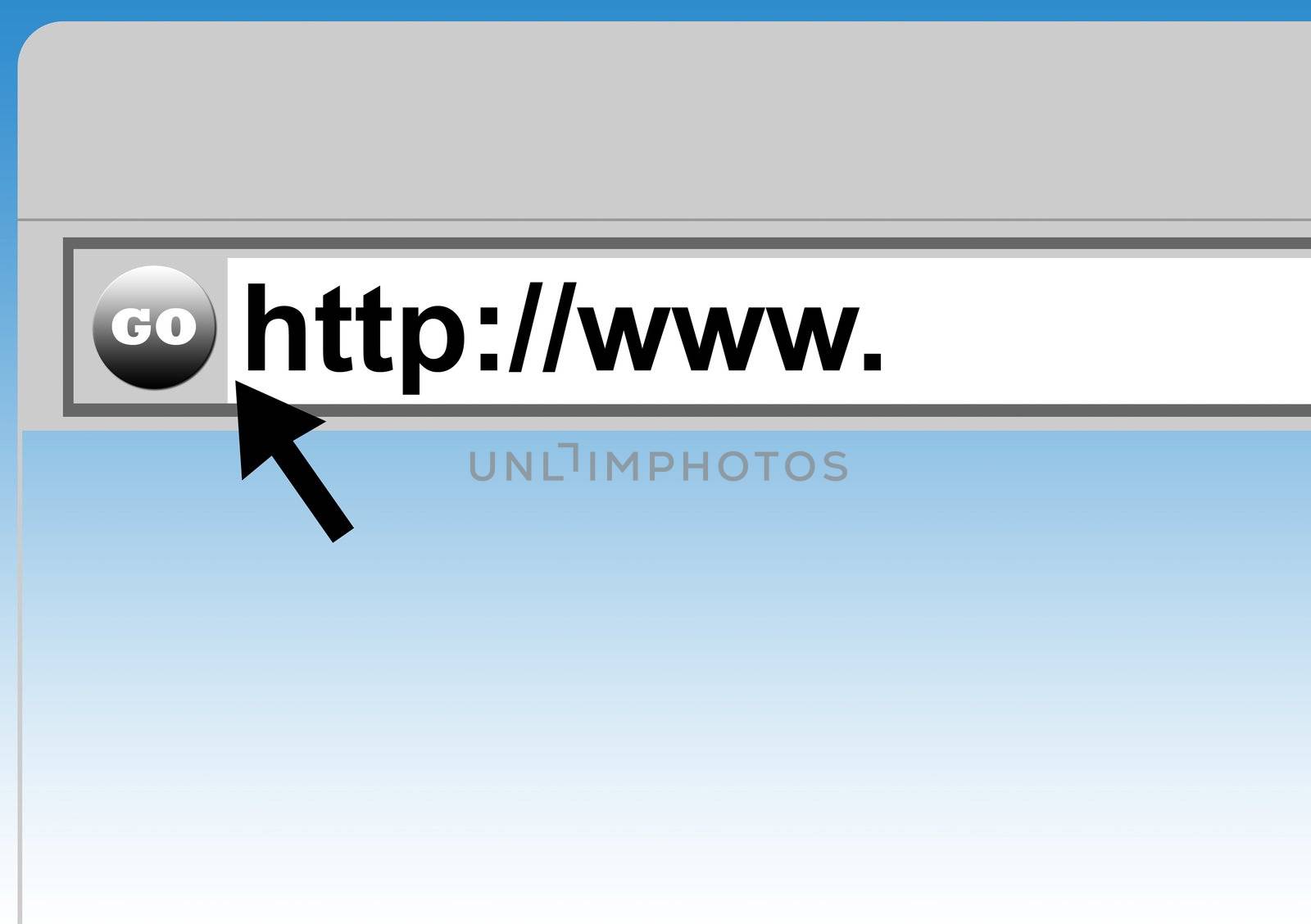 World Wide Web browser background with cursor arrow.