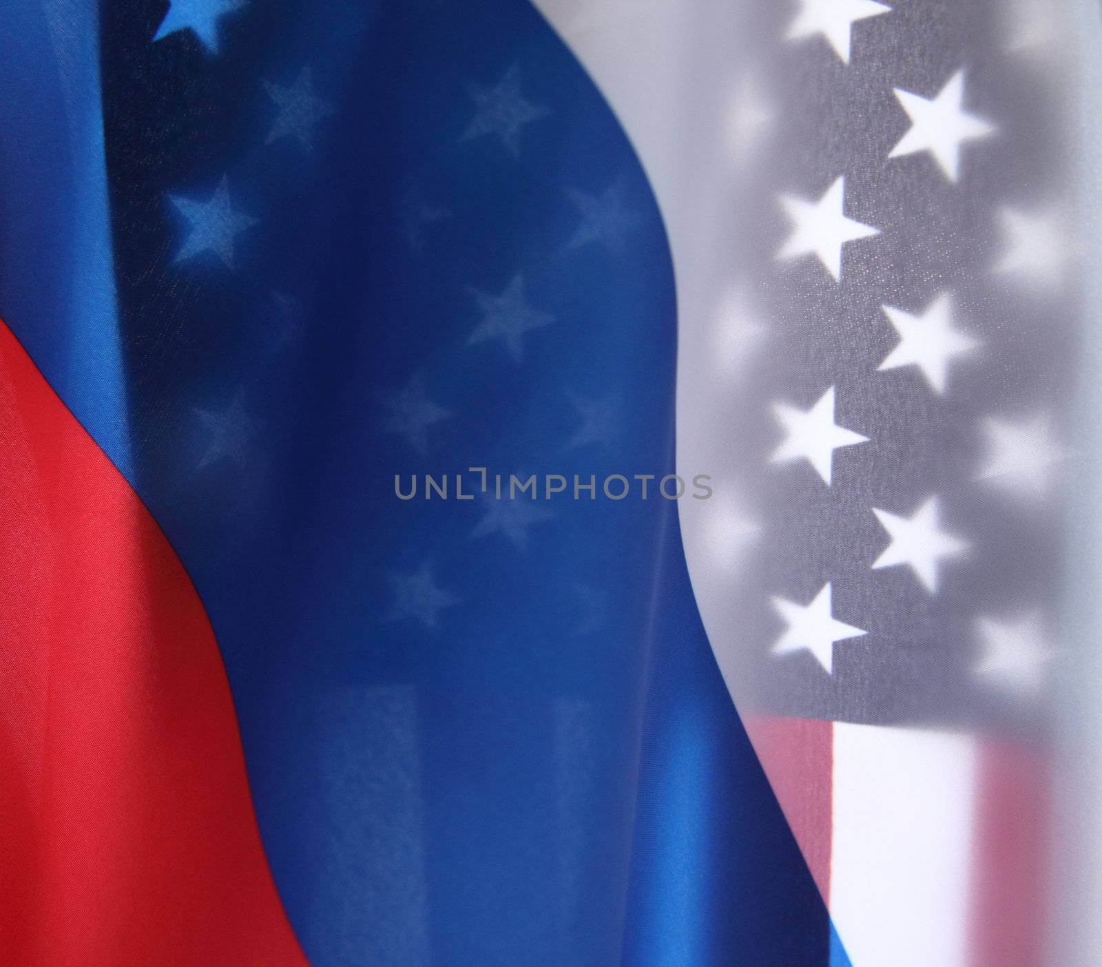 USA and Russia flags by nebari