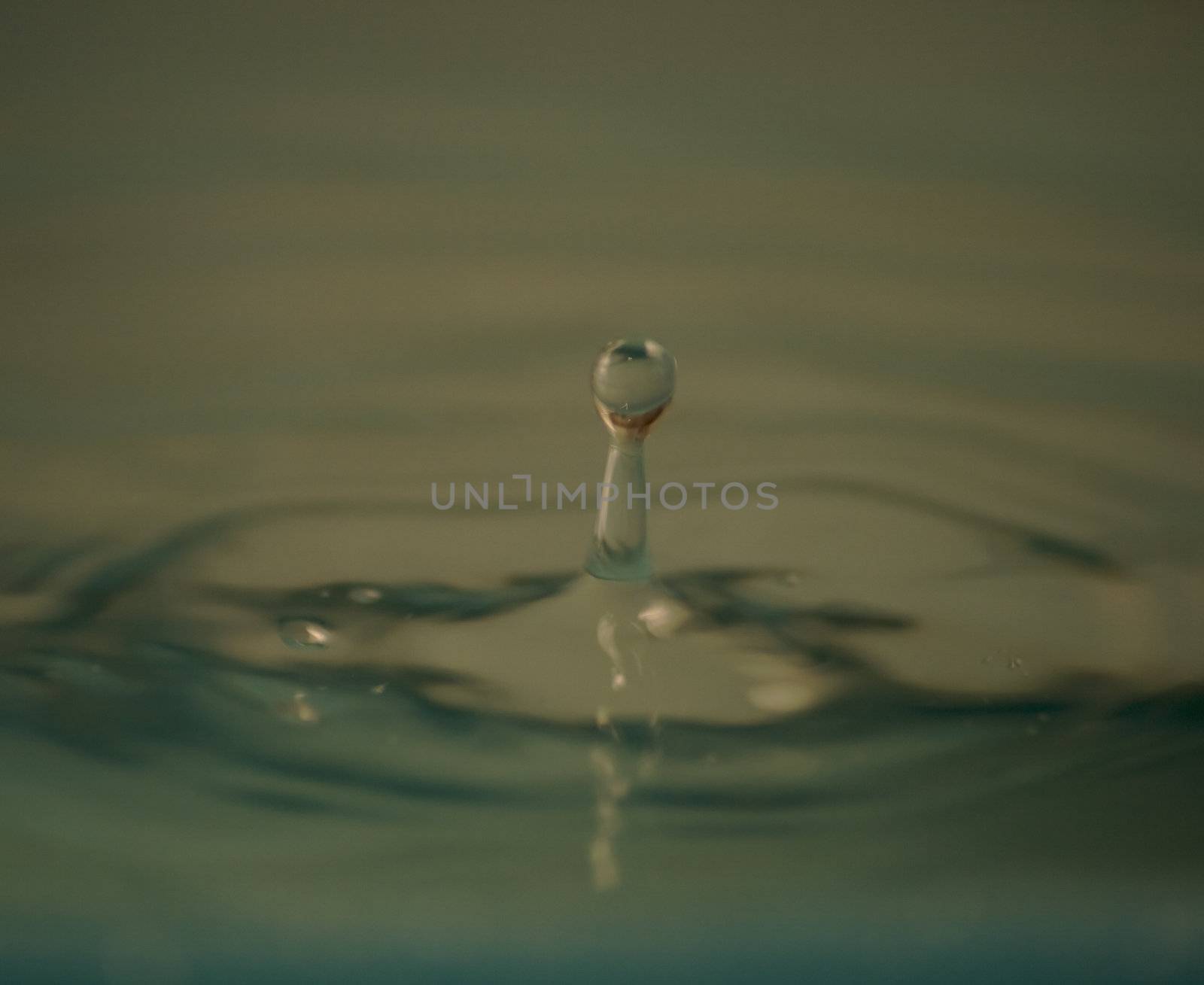 Close up of a single drop of water 