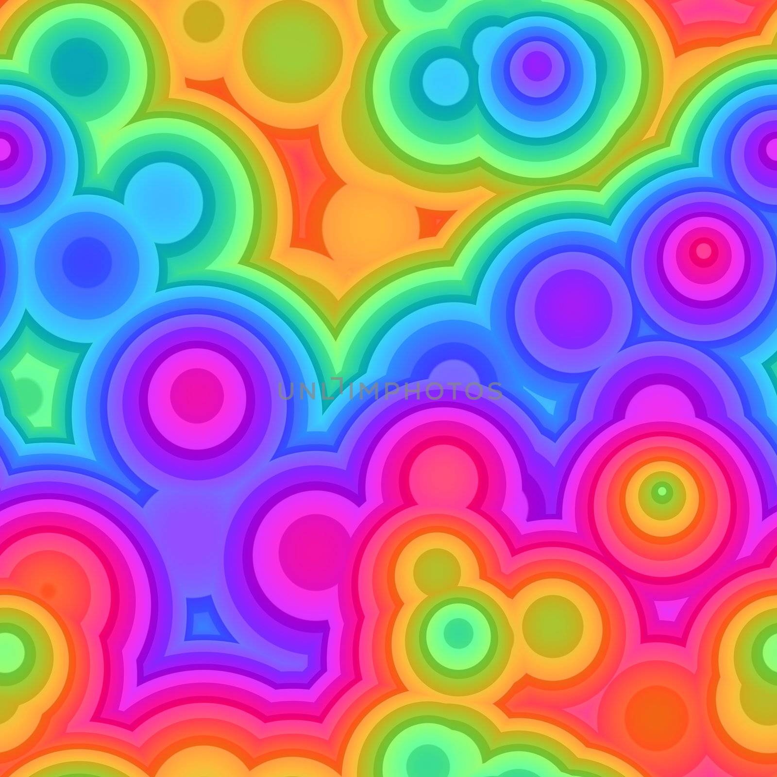 abstract texture of large colorful round shapes
