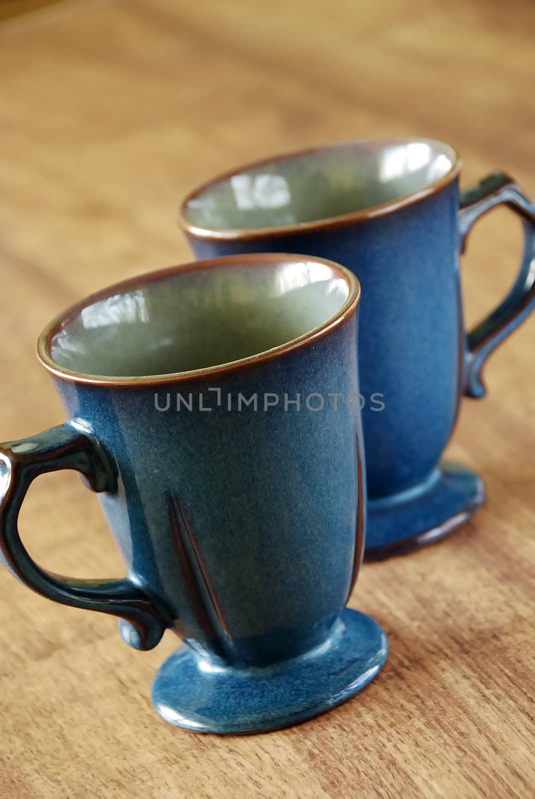 Blue mugs