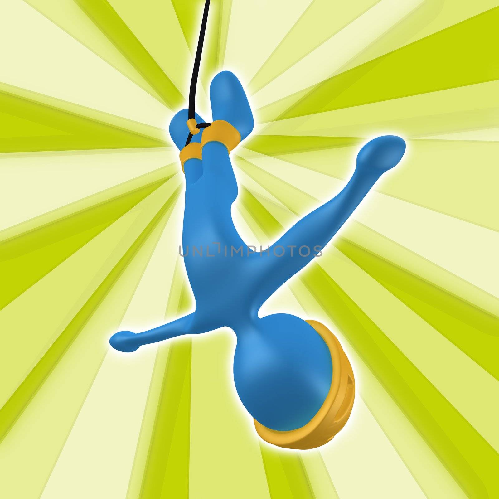 Computer generated image - Bungee Jumping .