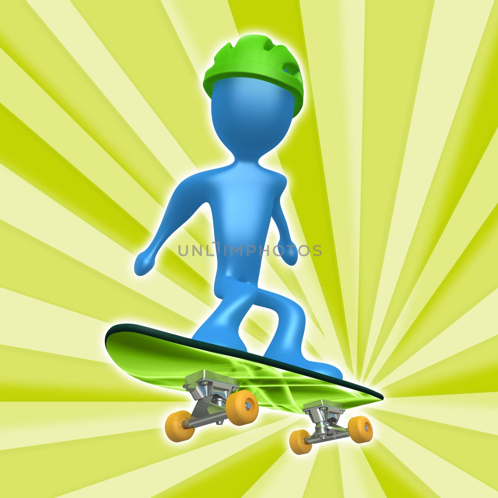 Computer generated image - Skateboarding Design .