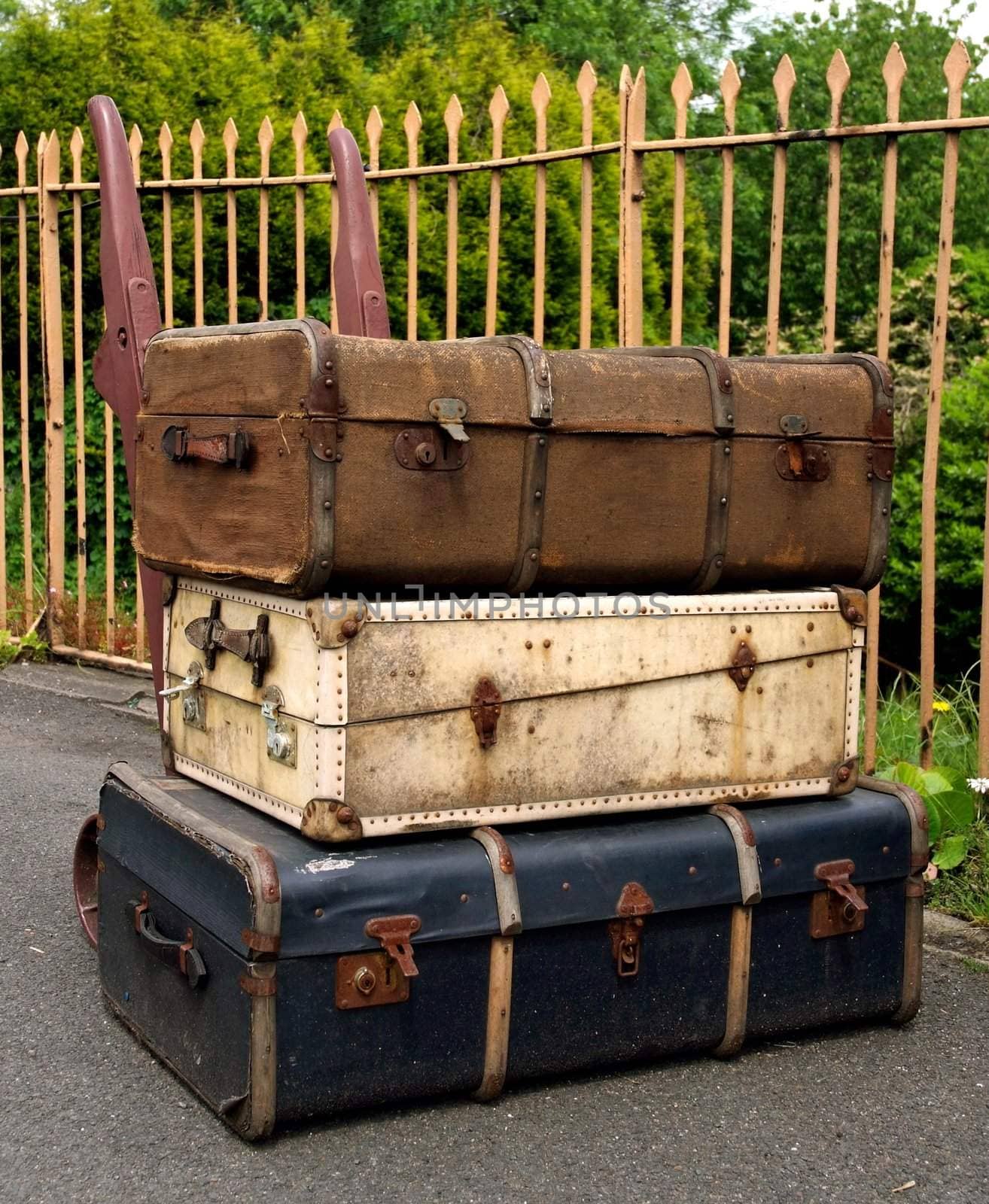 Old Suitcases by runamock