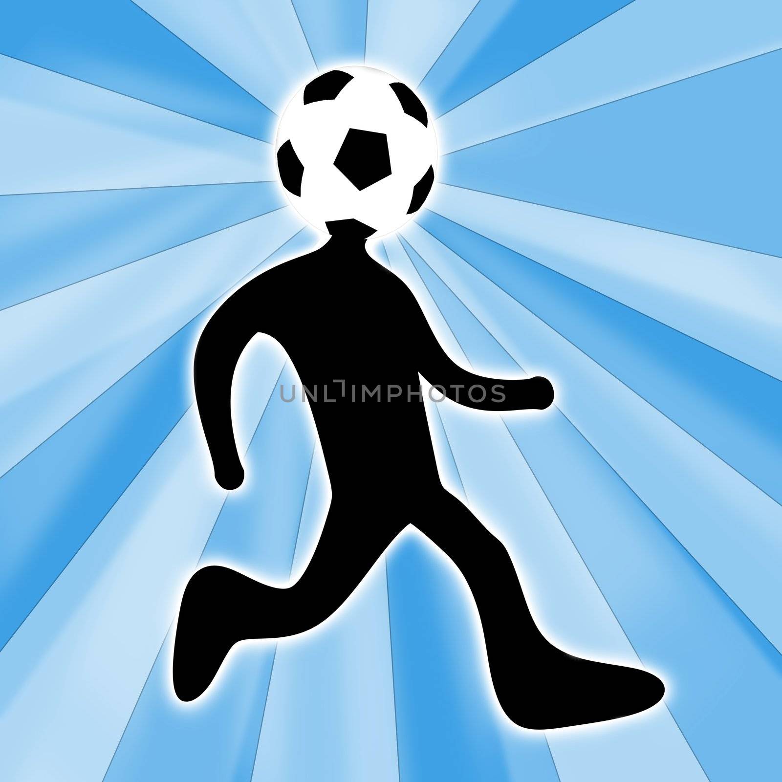 Computer generated image - Football Person .