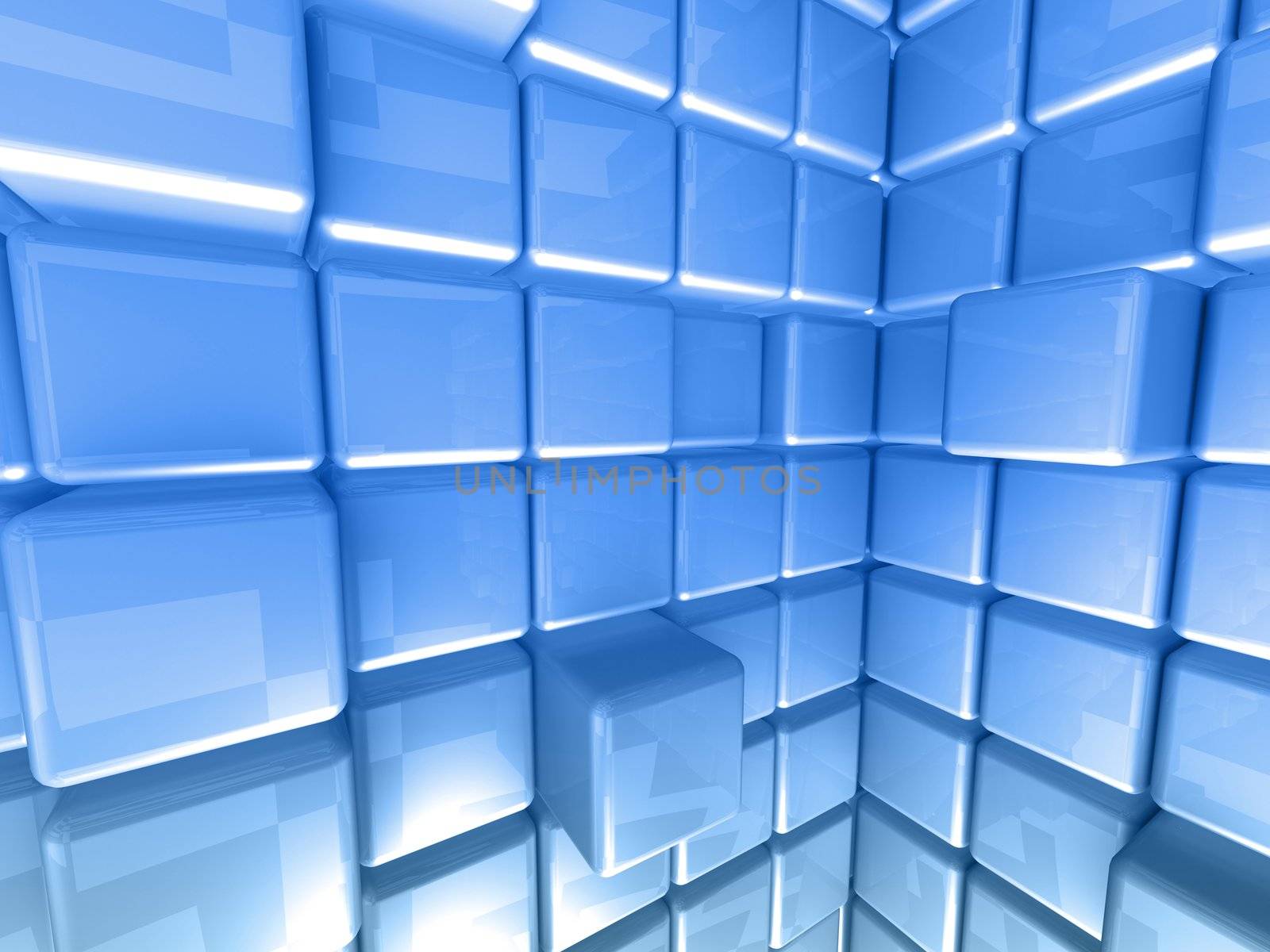 Computer Generated Image - Abstract Background - Cubes.