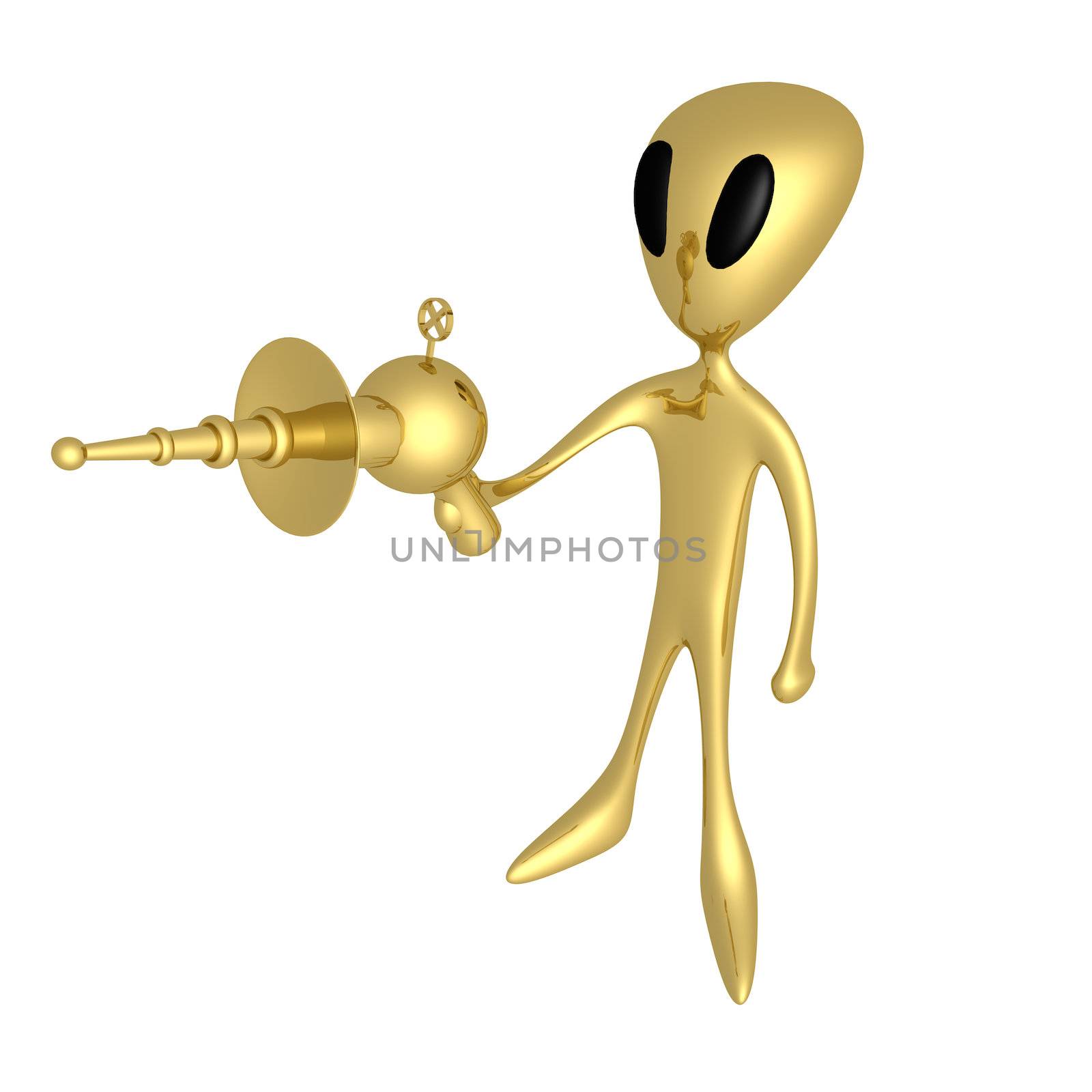 Computer generated image - Alien With Lasergun.