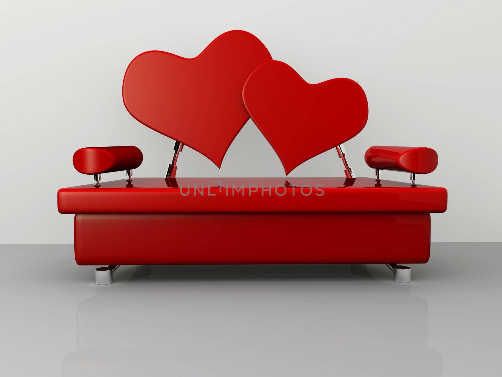 Computer generated image - Valentine Sofa.