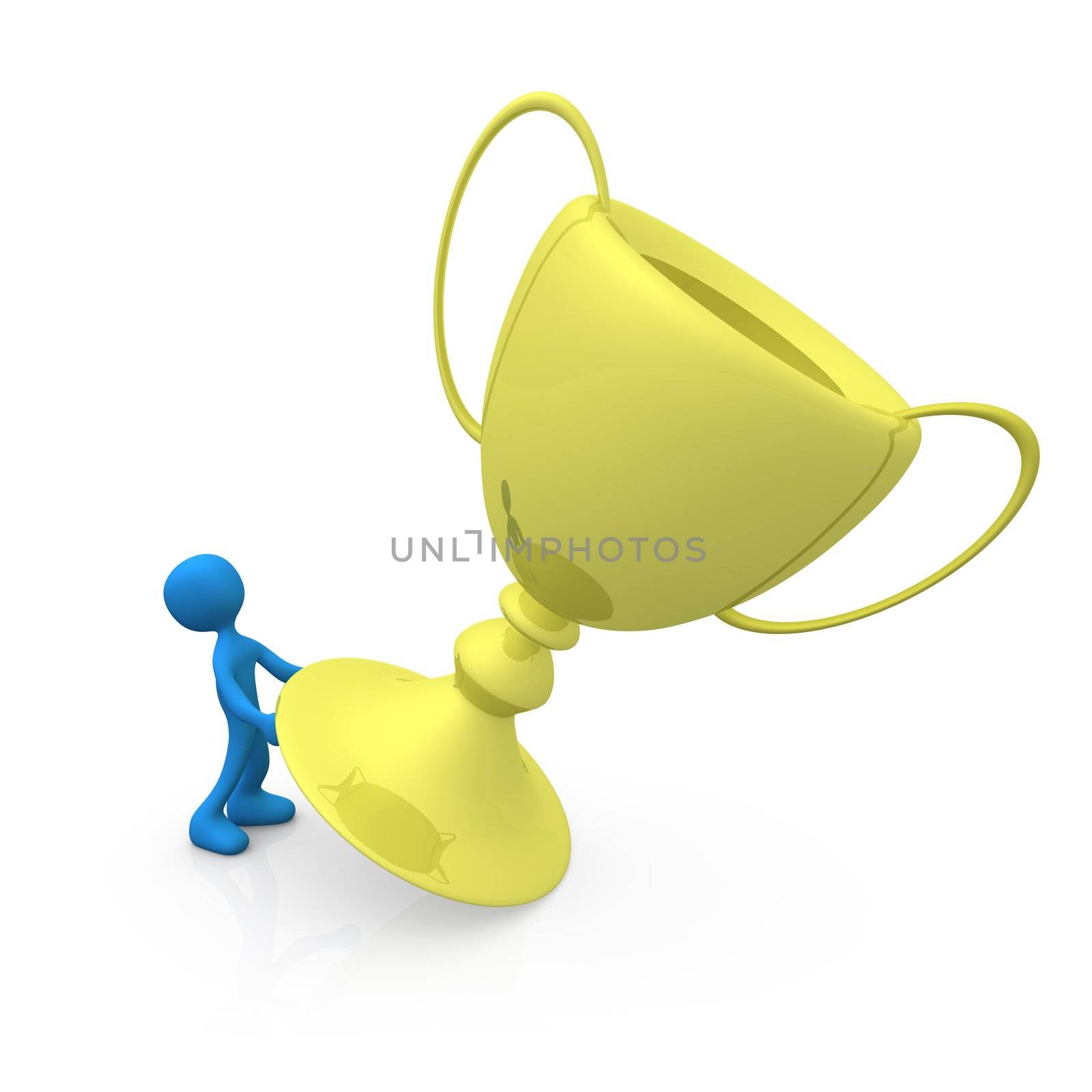 Computer generated image - Lift the golden cup.