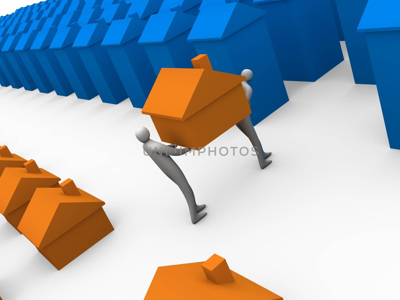 Computer generated image - Home Moving.