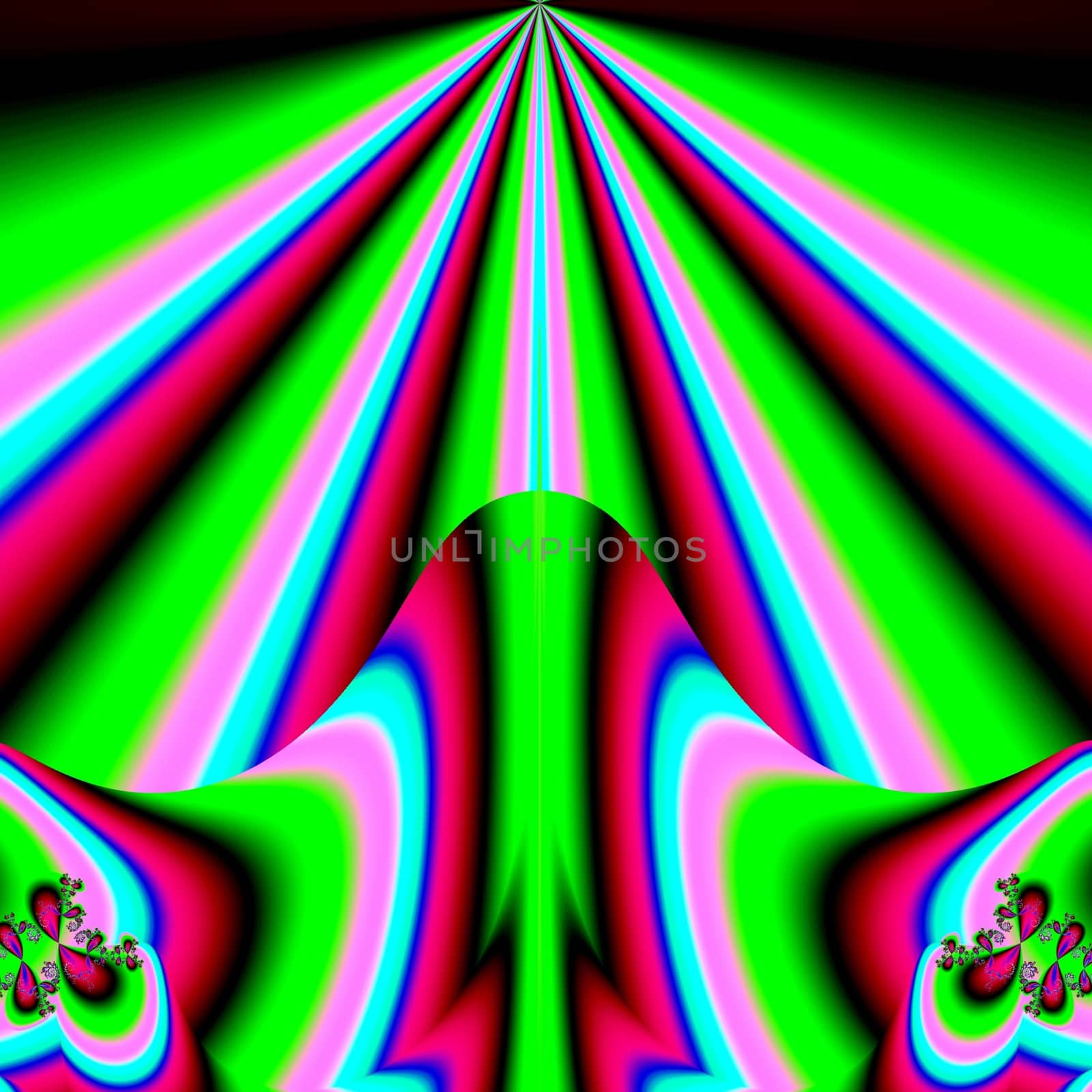 green fractal arrow