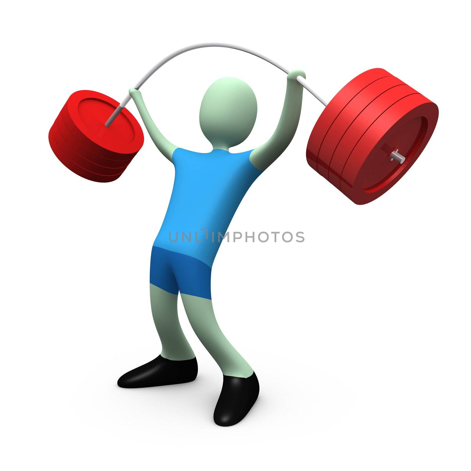 Computer generated image - Weightlifting.