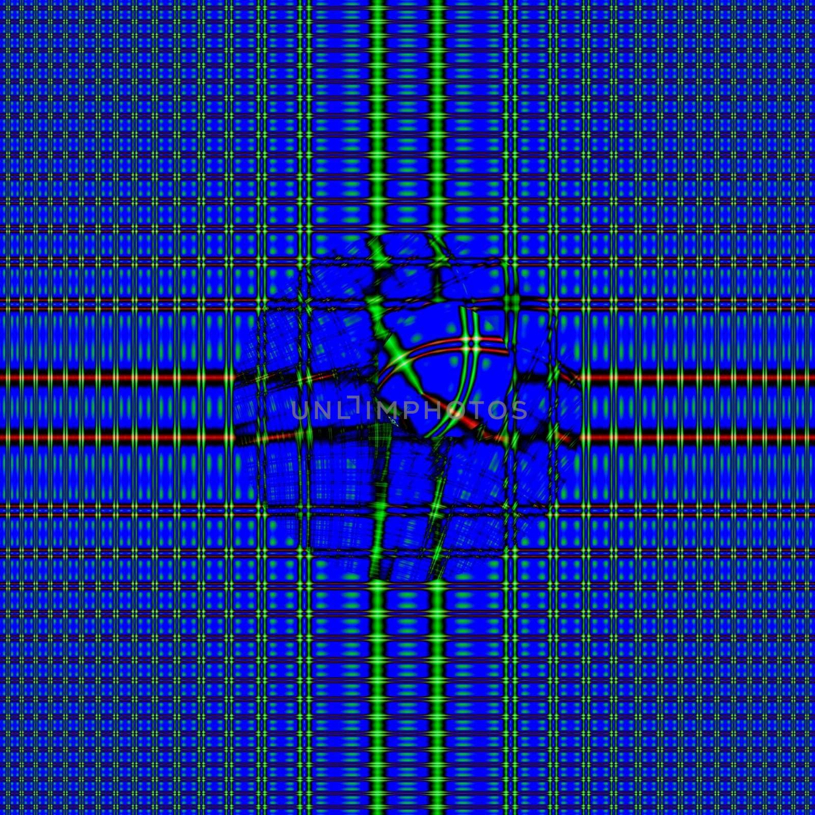 drop on a grid, fractal background