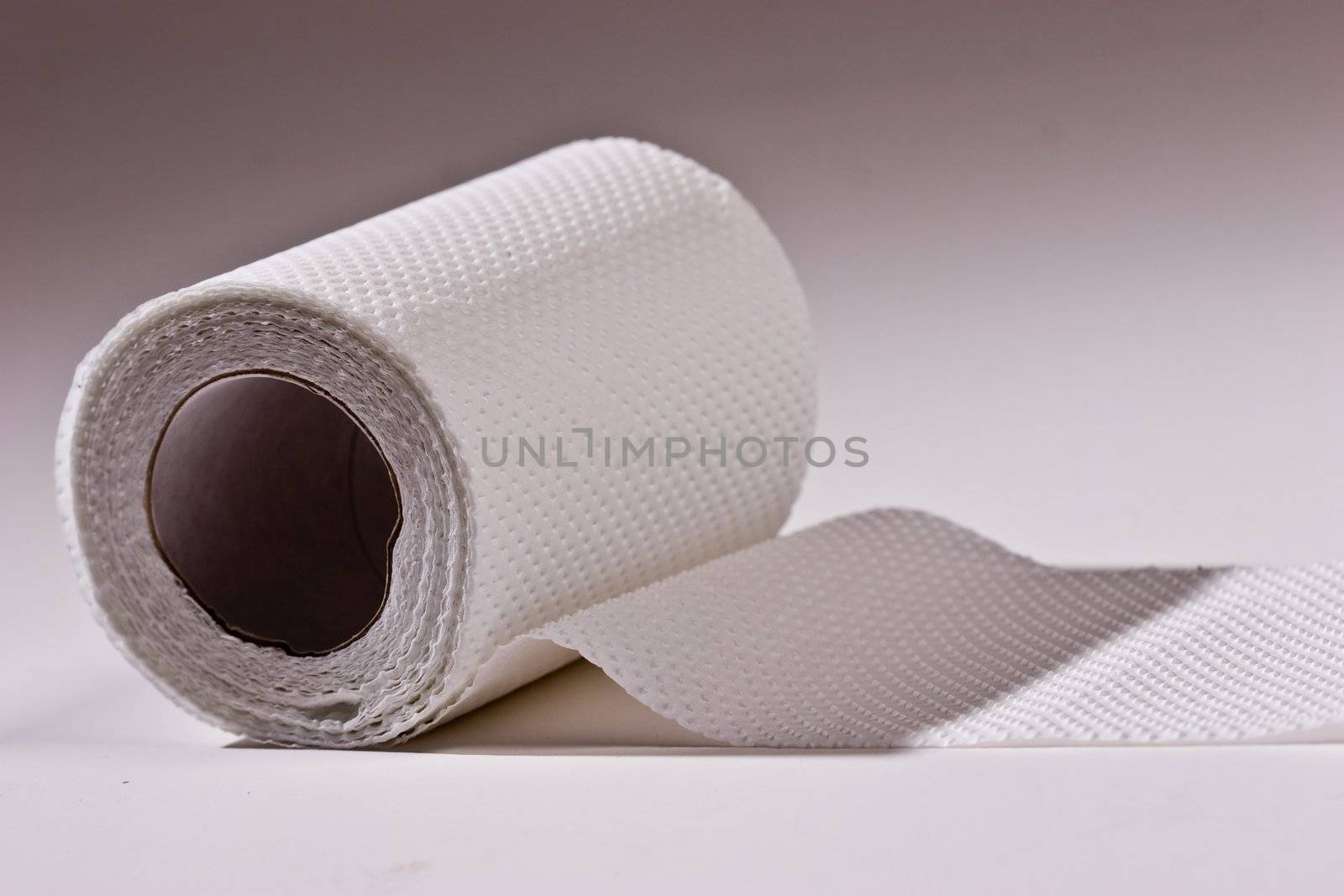 Toilet Paper on a light background, object of hygienic
