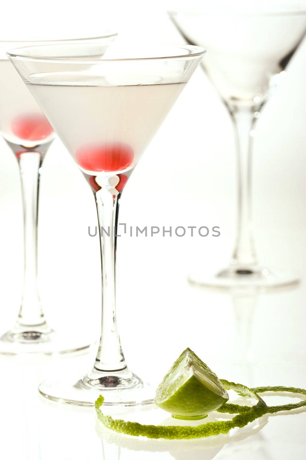 drink series: alcohol mix with red cherry