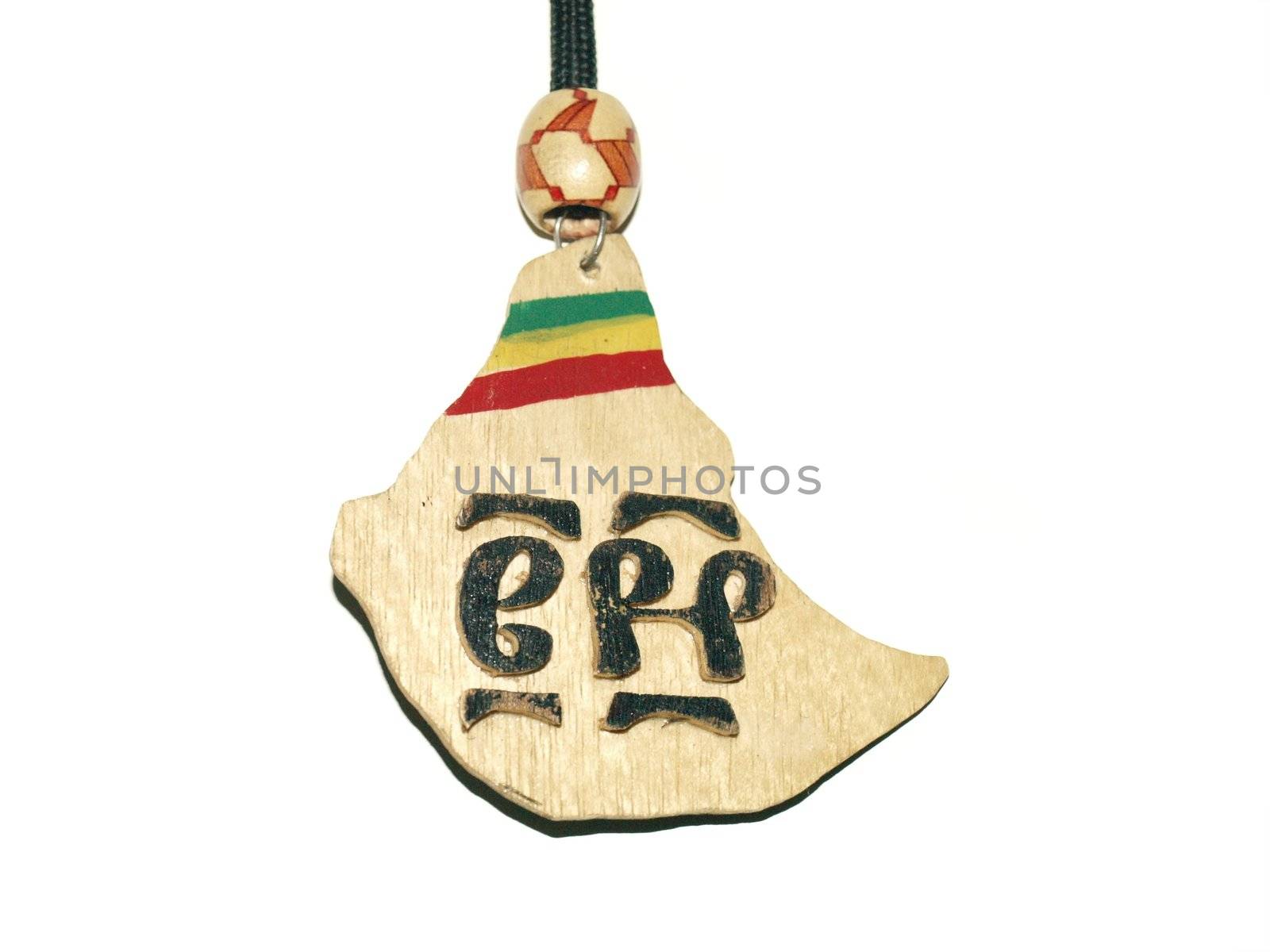 necklace with ethiopian map