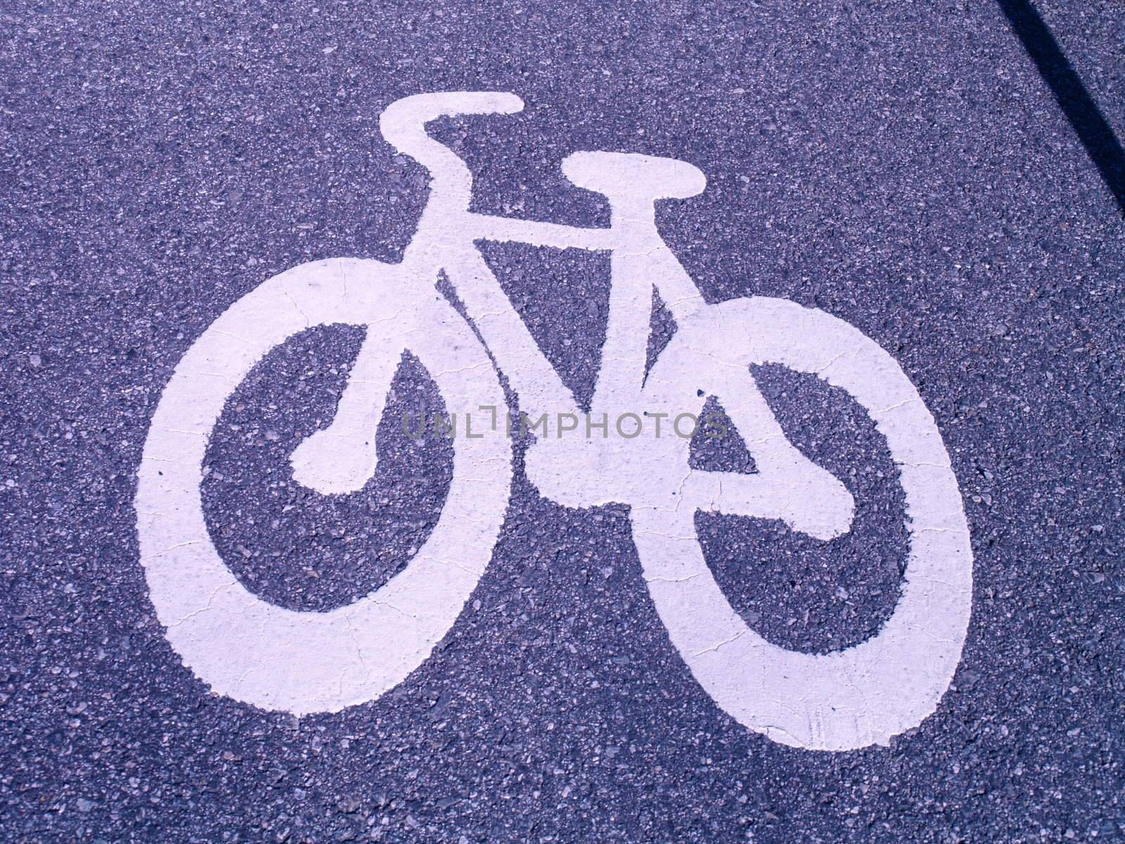 bike symbol on street