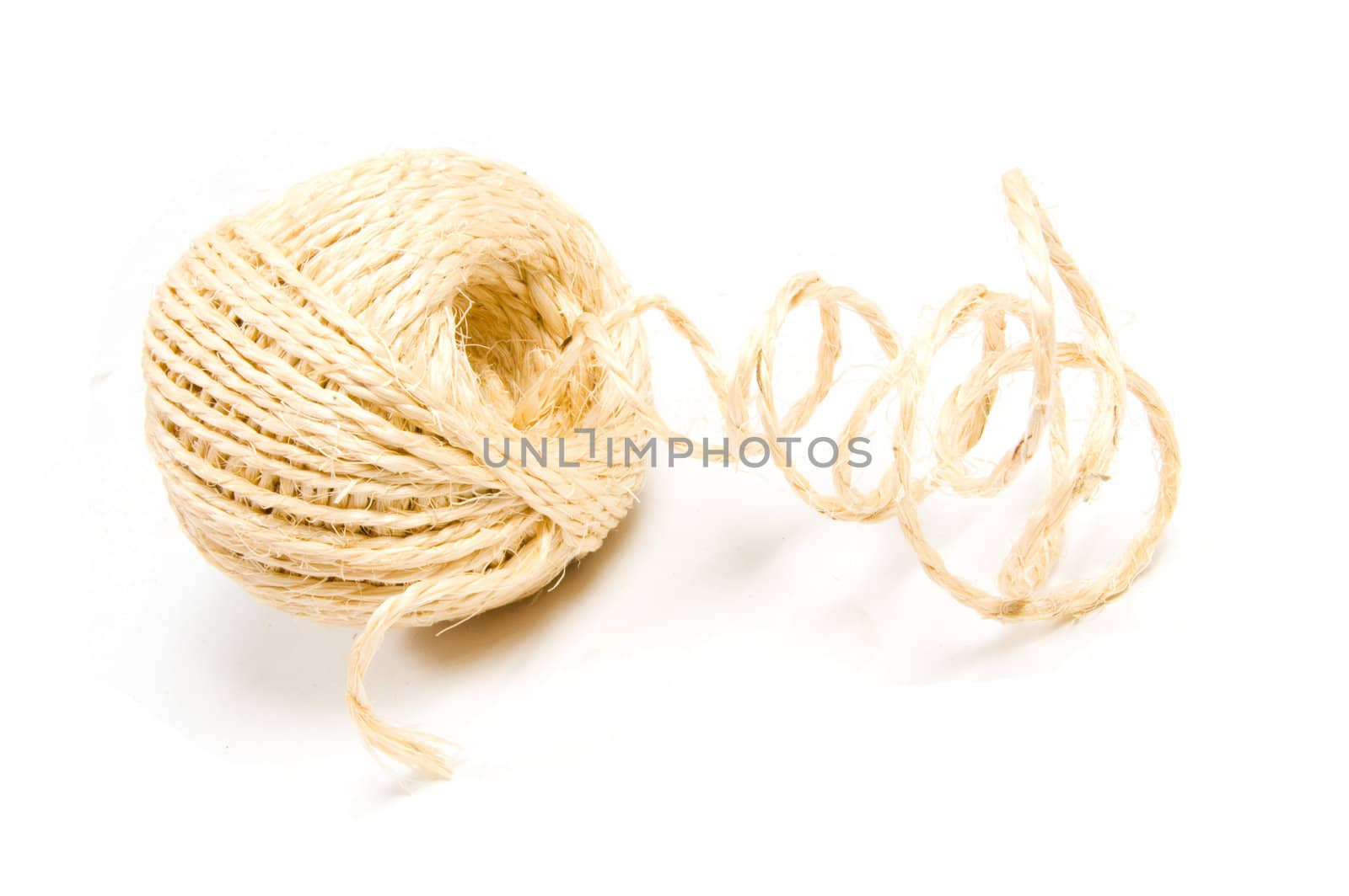 blank rope isolated on white