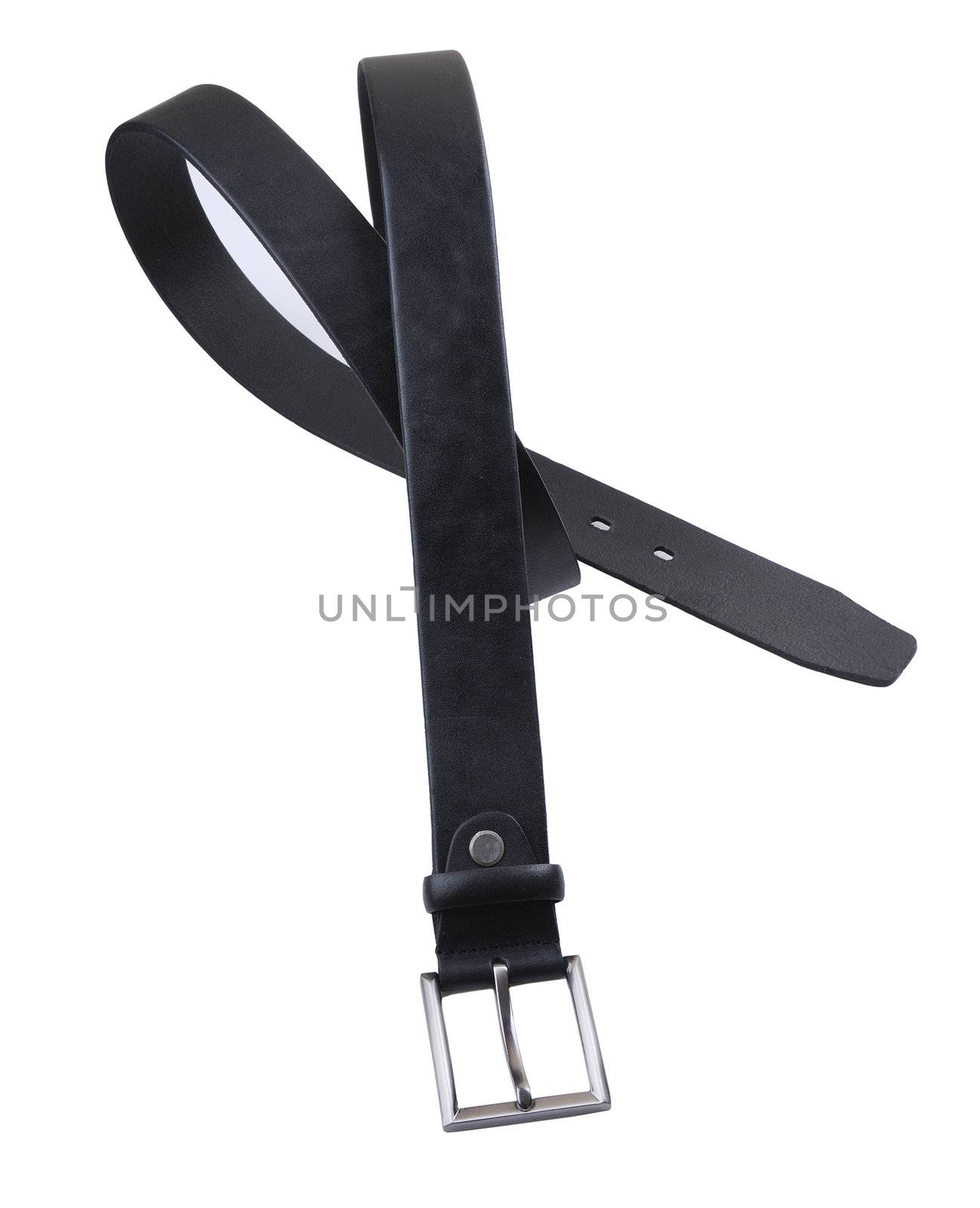 Men's belt isolated on the white background