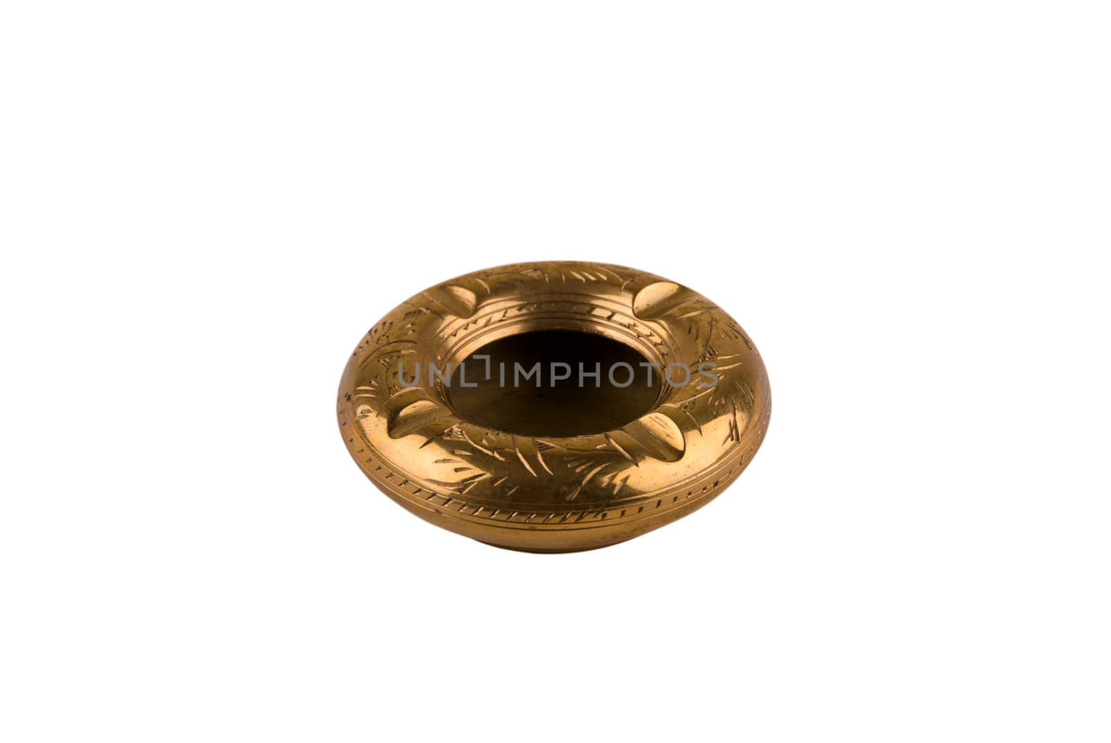 Traditional arab ash tray on white background